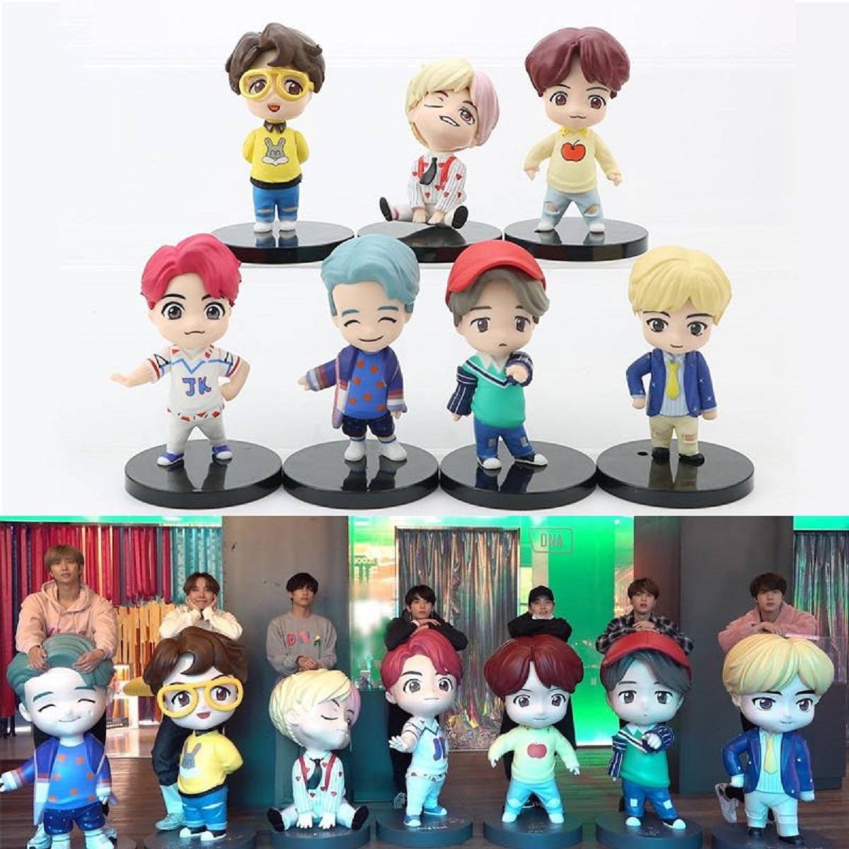 Tiny Tan BTS, BTS, chibi-style, SD Desktop Wallpaper