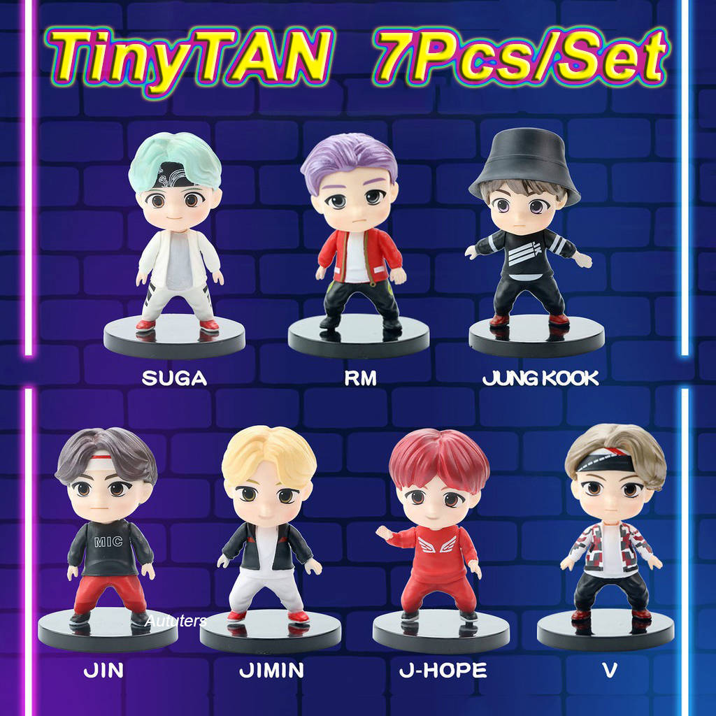 Tiny Tan BTS, BTS, chibi-style, SD Desktop Wallpaper