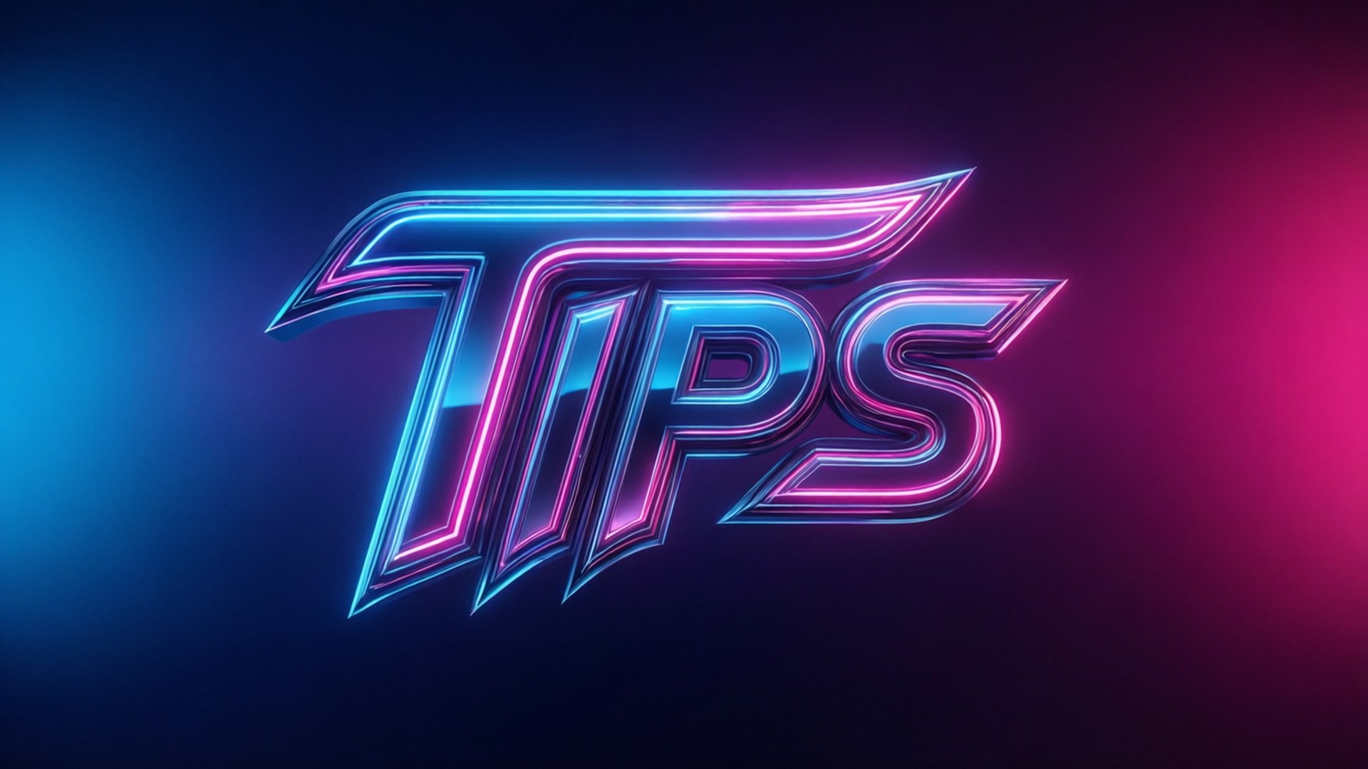 Neon Gradient Tips Logo, neon blue, pink, Full HD Desktop Wallpaper