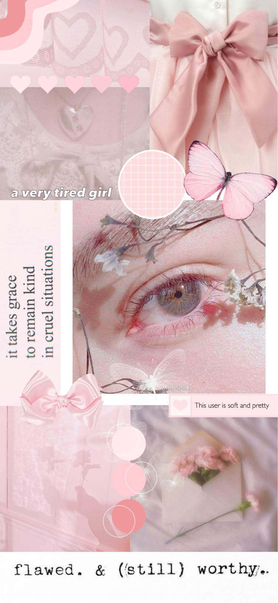 Tired Aesthetic, soft pink, close-up eye, Full HD Phone Wallpaper