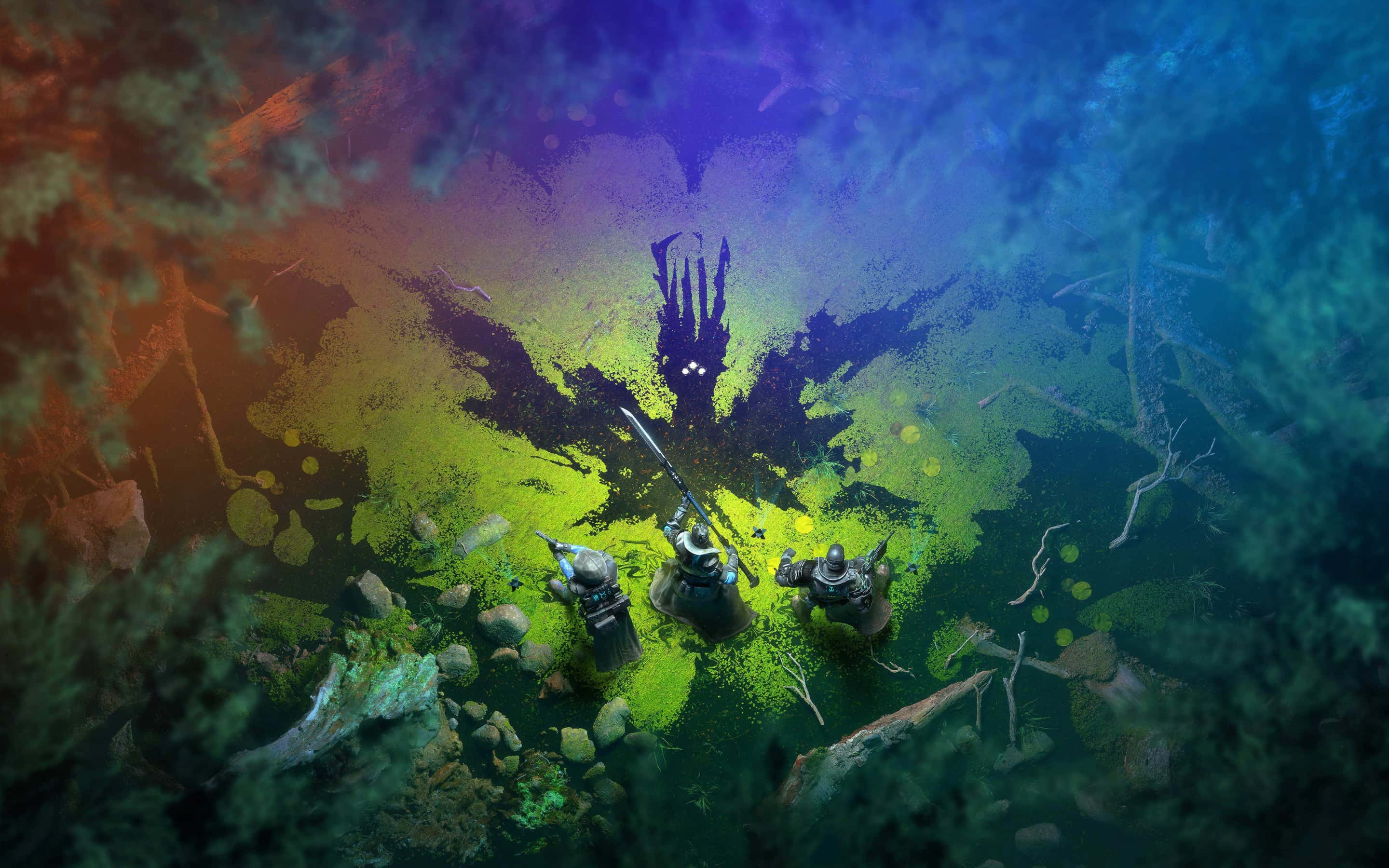 Titan, Destiny 2, mystical forest clearing, 2K Desktop Wallpaper