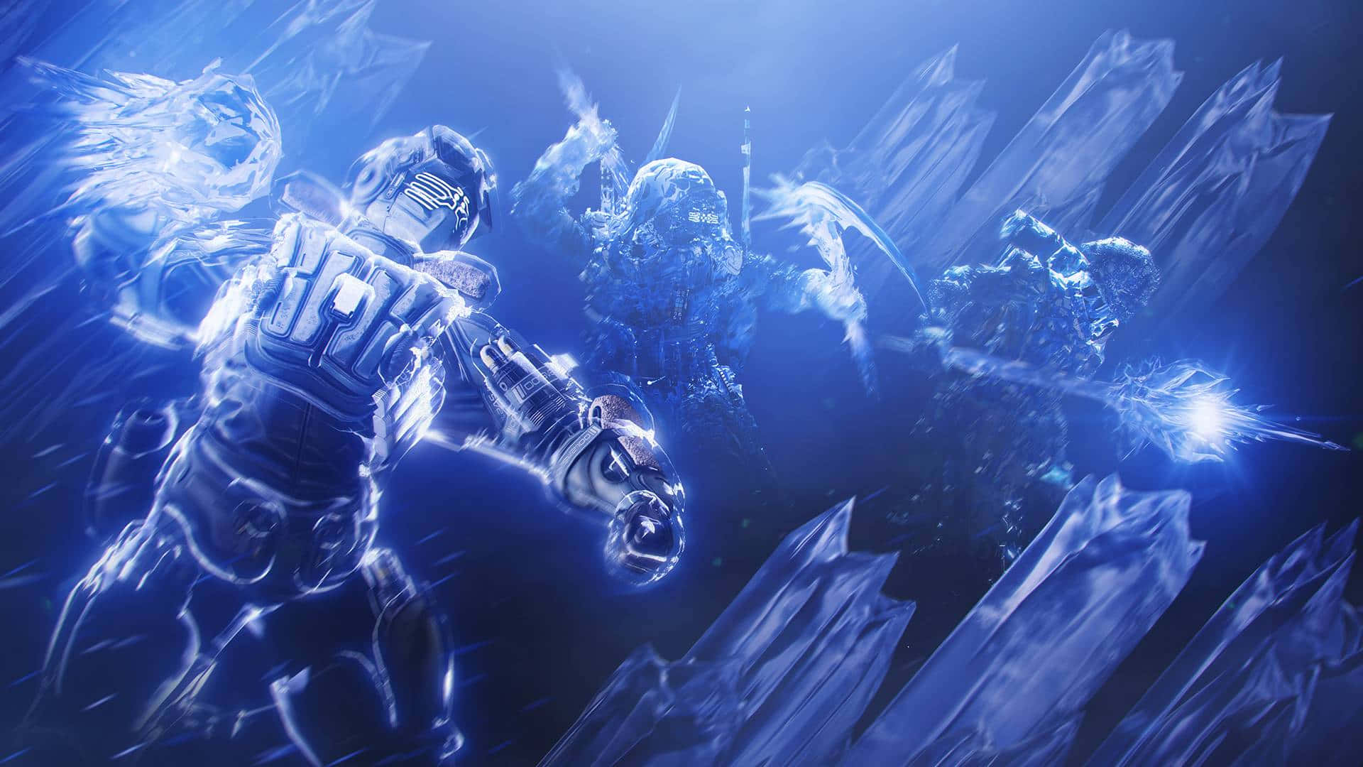 Titan, Destiny 2, glowing blue armored warriors, Full HD Desktop Wallpaper