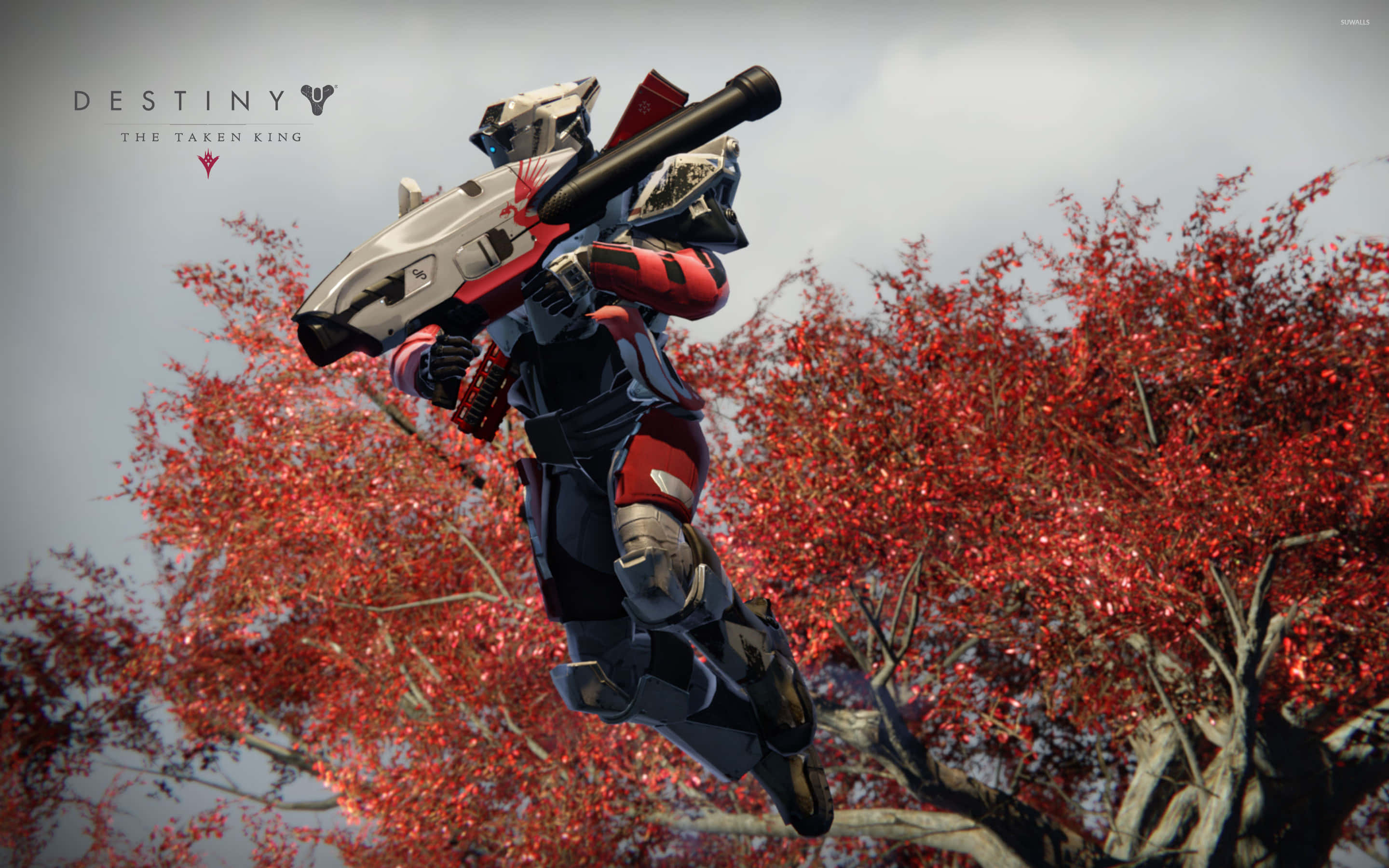 Titan, Destiny 2, red and white armored warrior, 2K Desktop Wallpaper