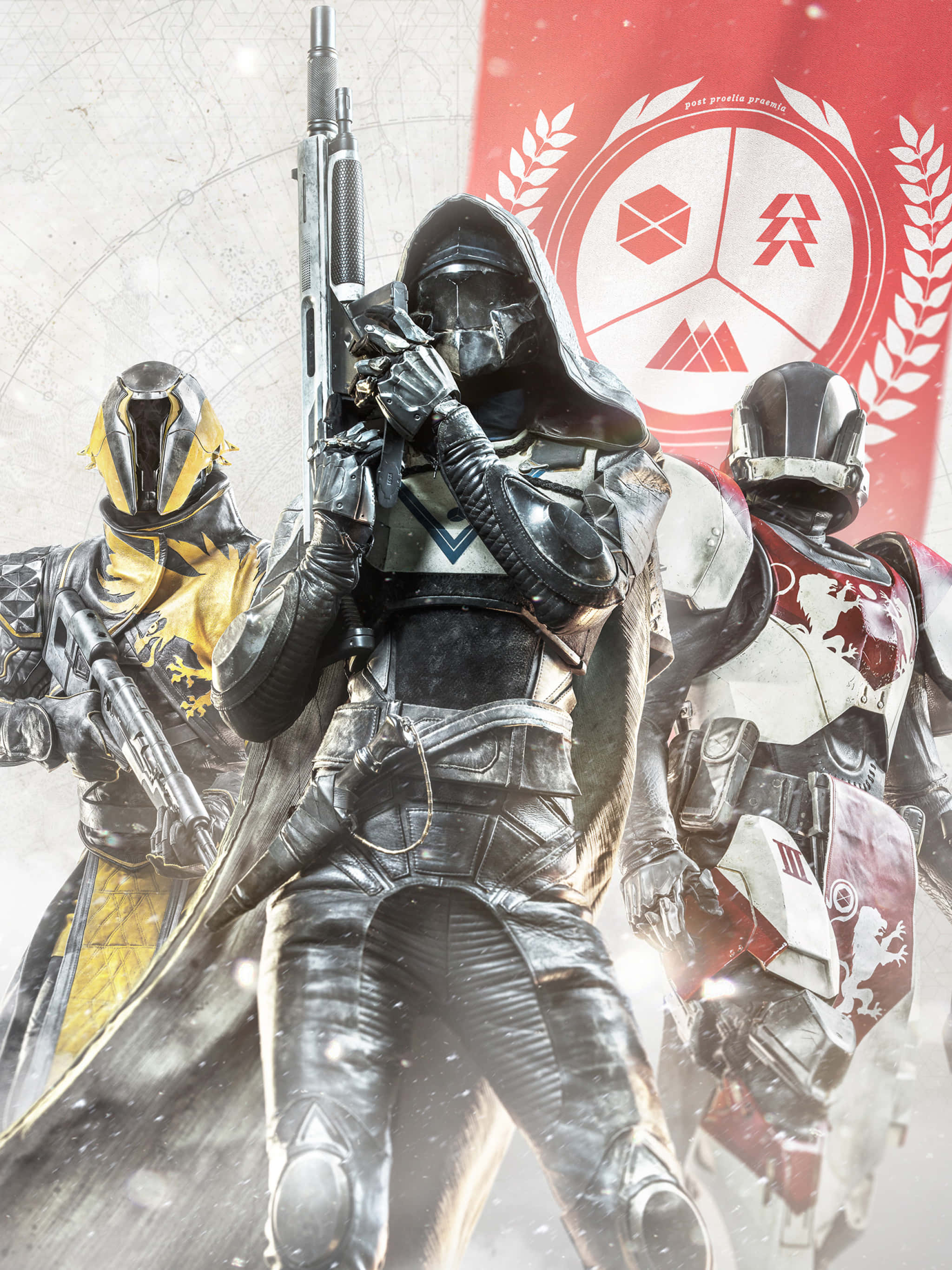 Destiny 2, Titan, red banner, 2K Phone Wallpaper