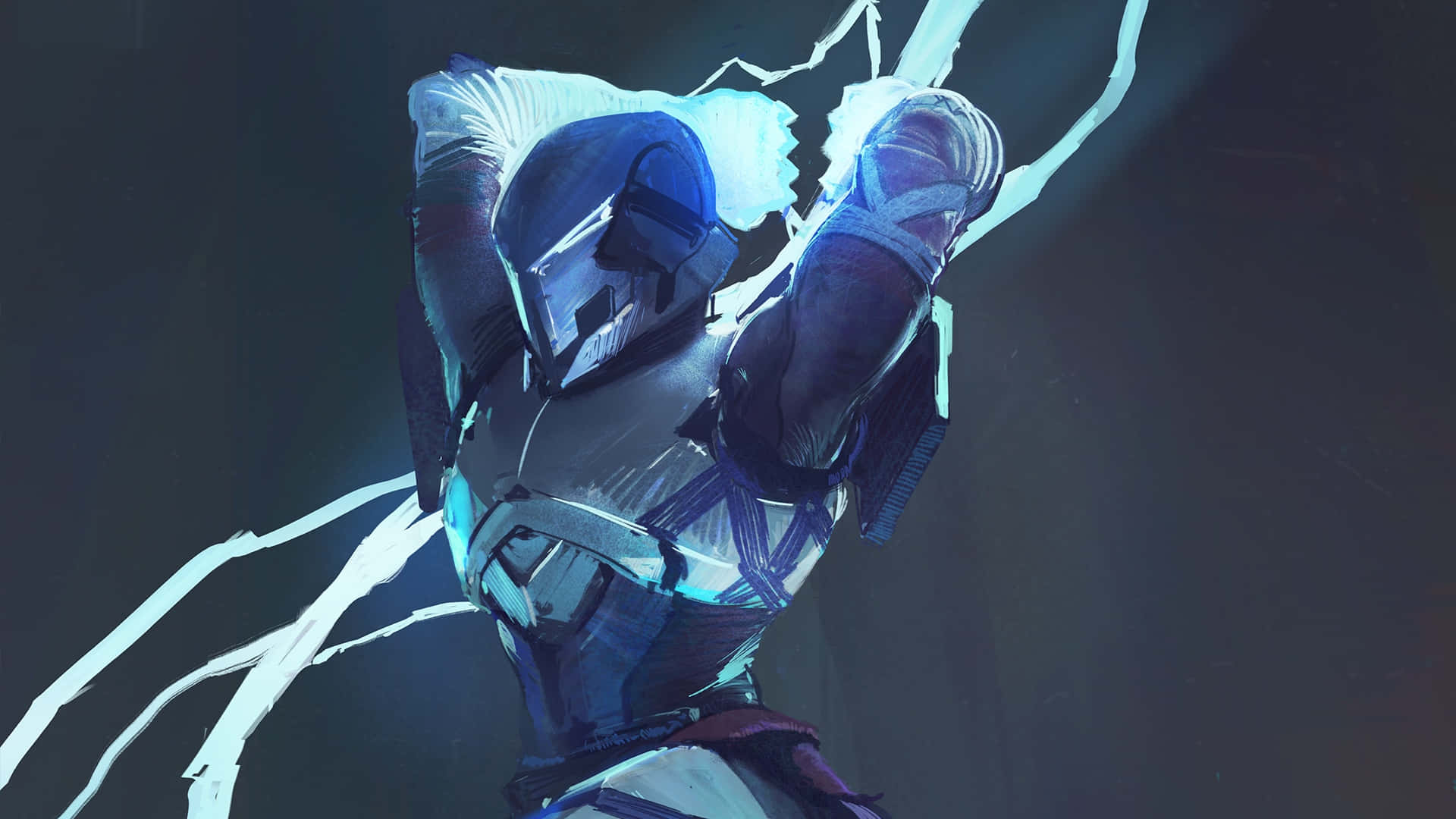 Titan, Destiny 2, glowing blue energy, Full HD Desktop Wallpaper