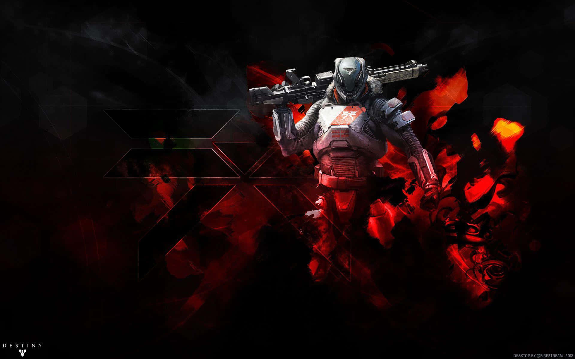 Titan Destiny 2, armored soldier, rifle, Full HD Desktop Wallpaper