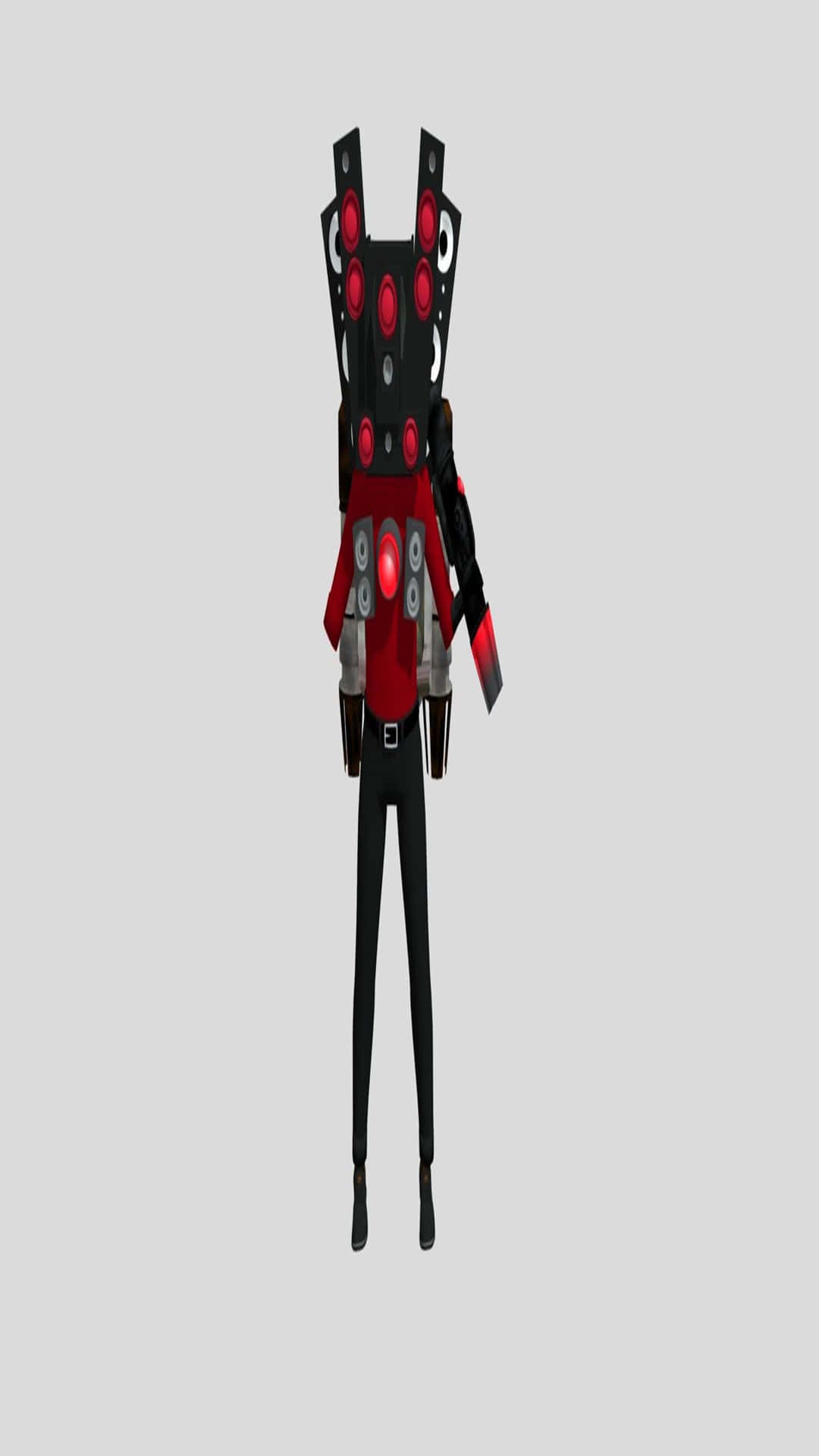 futuristic speaker man concept, red and black armor, glowing red circular lights, Full HD Phone Wallpaper