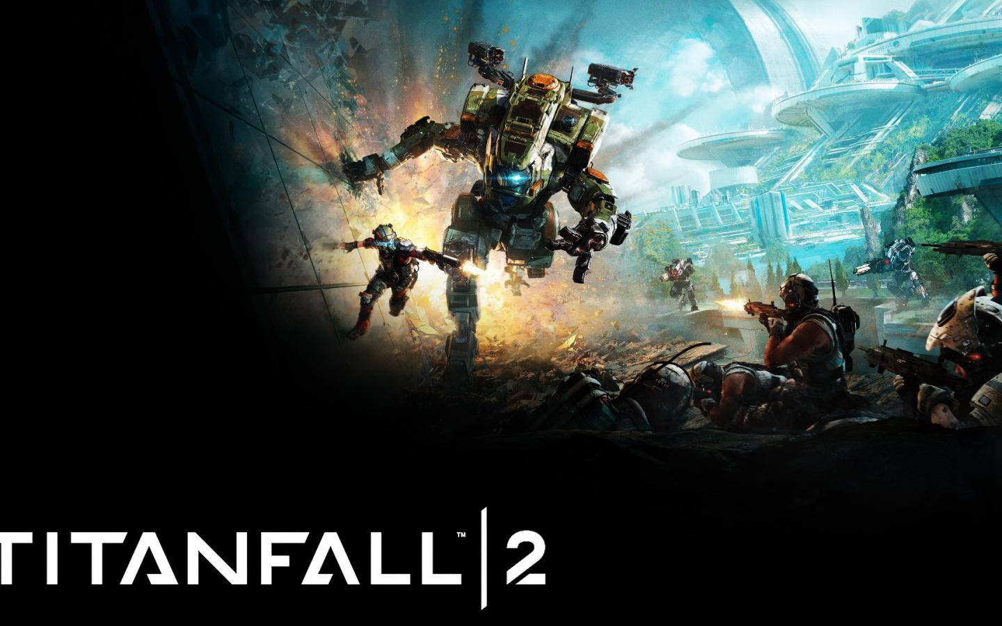 Titanfall 2, mech, futuristic battlefield, HD Desktop Wallpaper