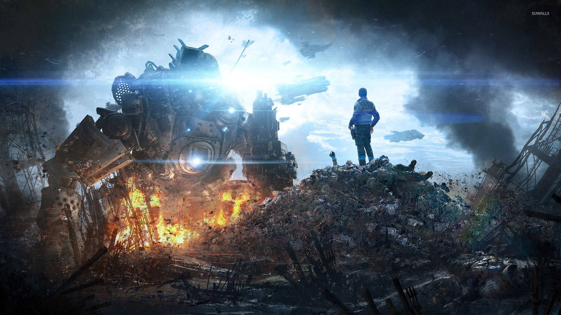 Titanfall 2, man, titan, Full HD Desktop Wallpaper