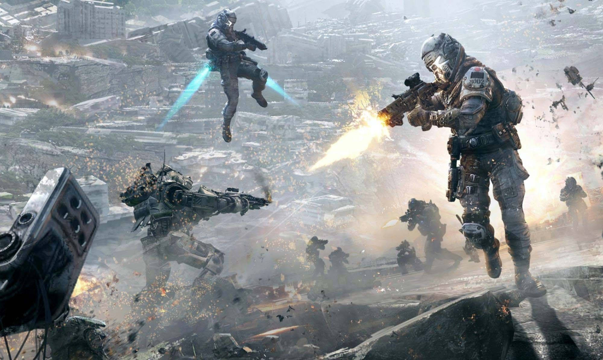 Titanfall 2, soldiers, futuristic armor, Full HD Desktop Wallpaper