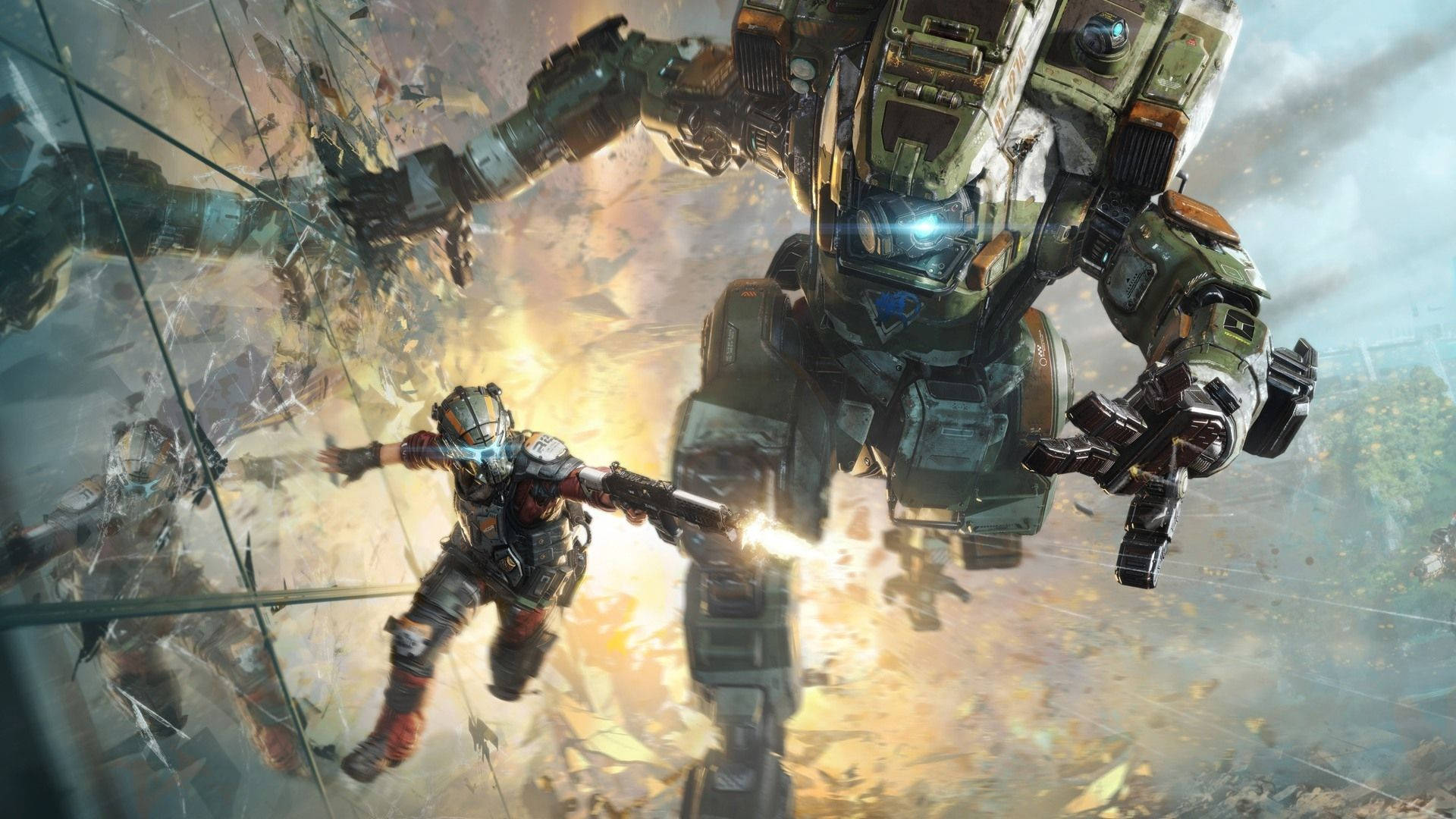 Titanfall 2, pilot, titan, Full HD Desktop Wallpaper