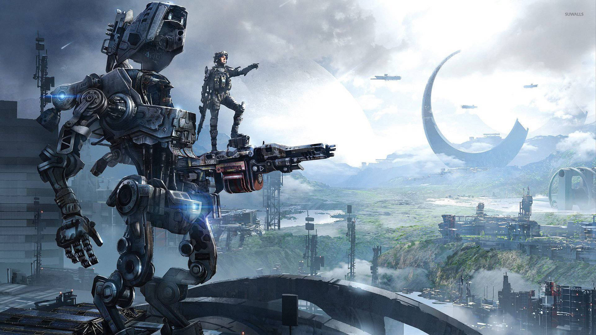 Titanfall 2, science fiction world, towering robot, Full HD Desktop Wallpaper