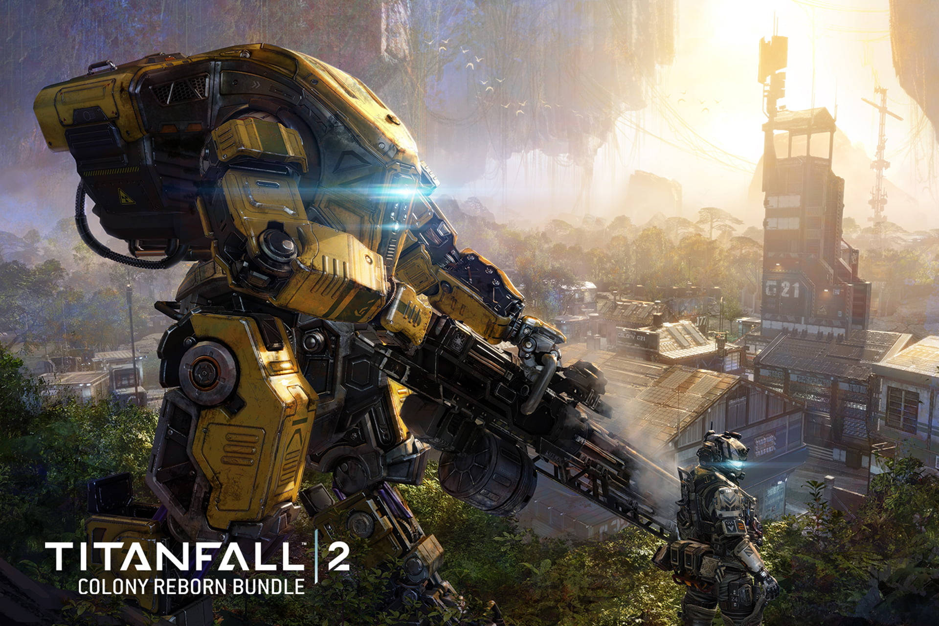 Titanfall, yellow, mech, Full HD Desktop Wallpaper