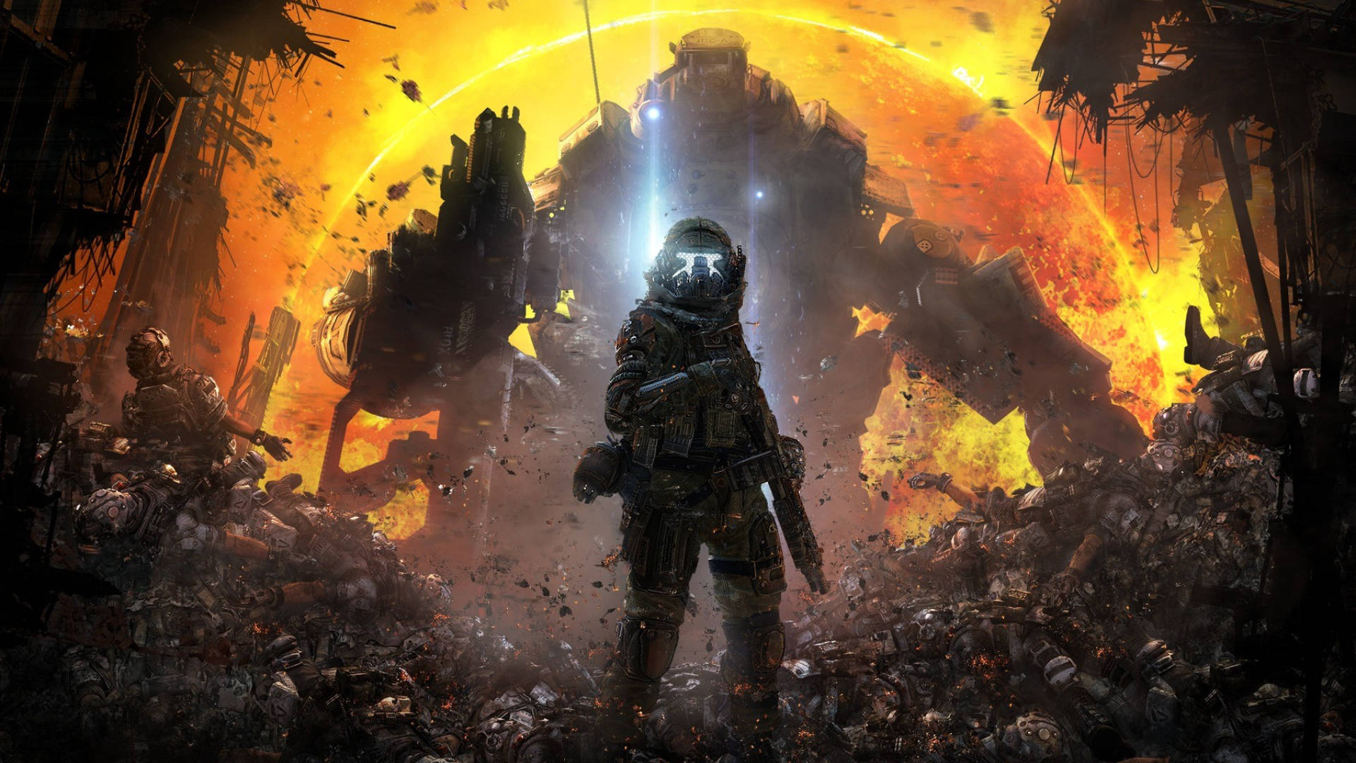 Titanfall, emerging titan, futuristic armor, Full HD Desktop Wallpaper