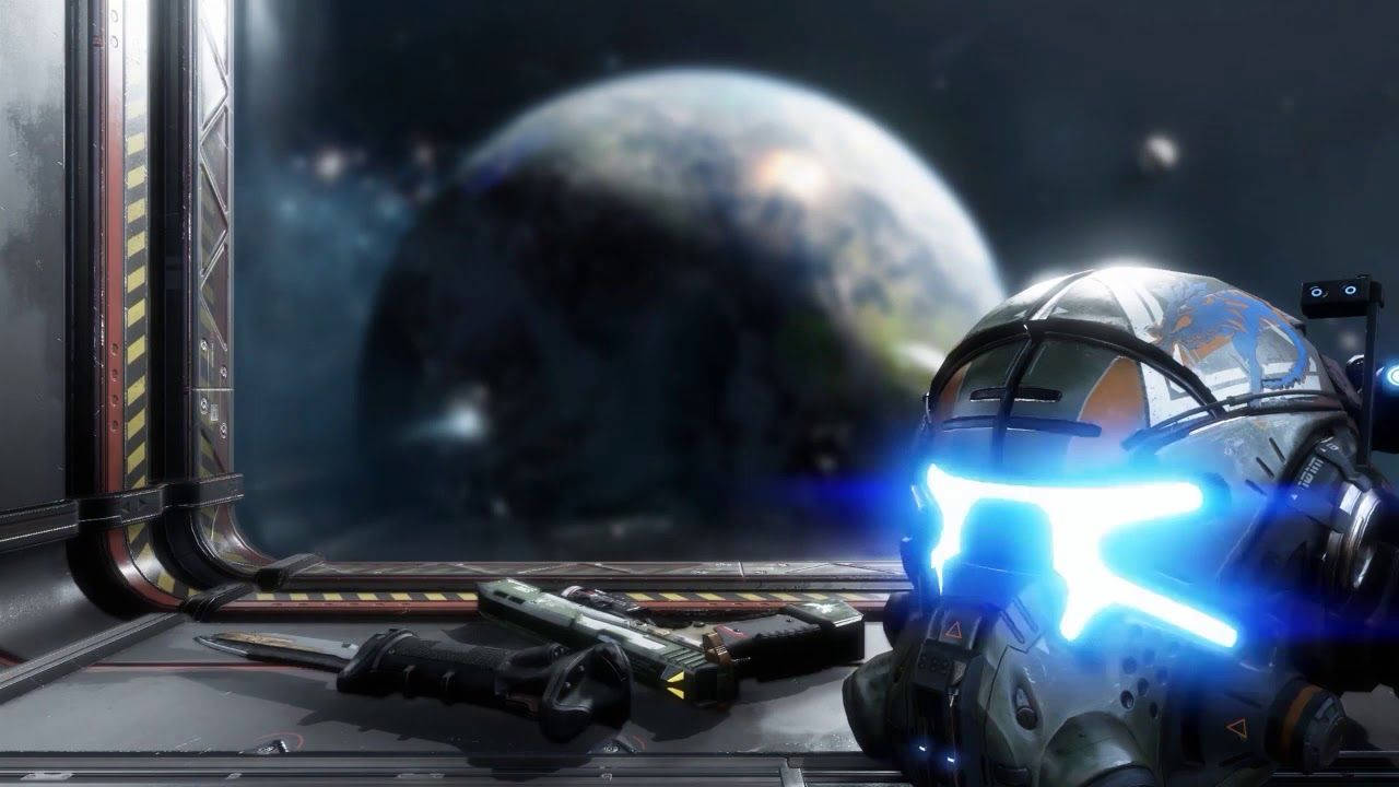 Titanfall 2, pilot, glowing helmet, HD Desktop Wallpaper