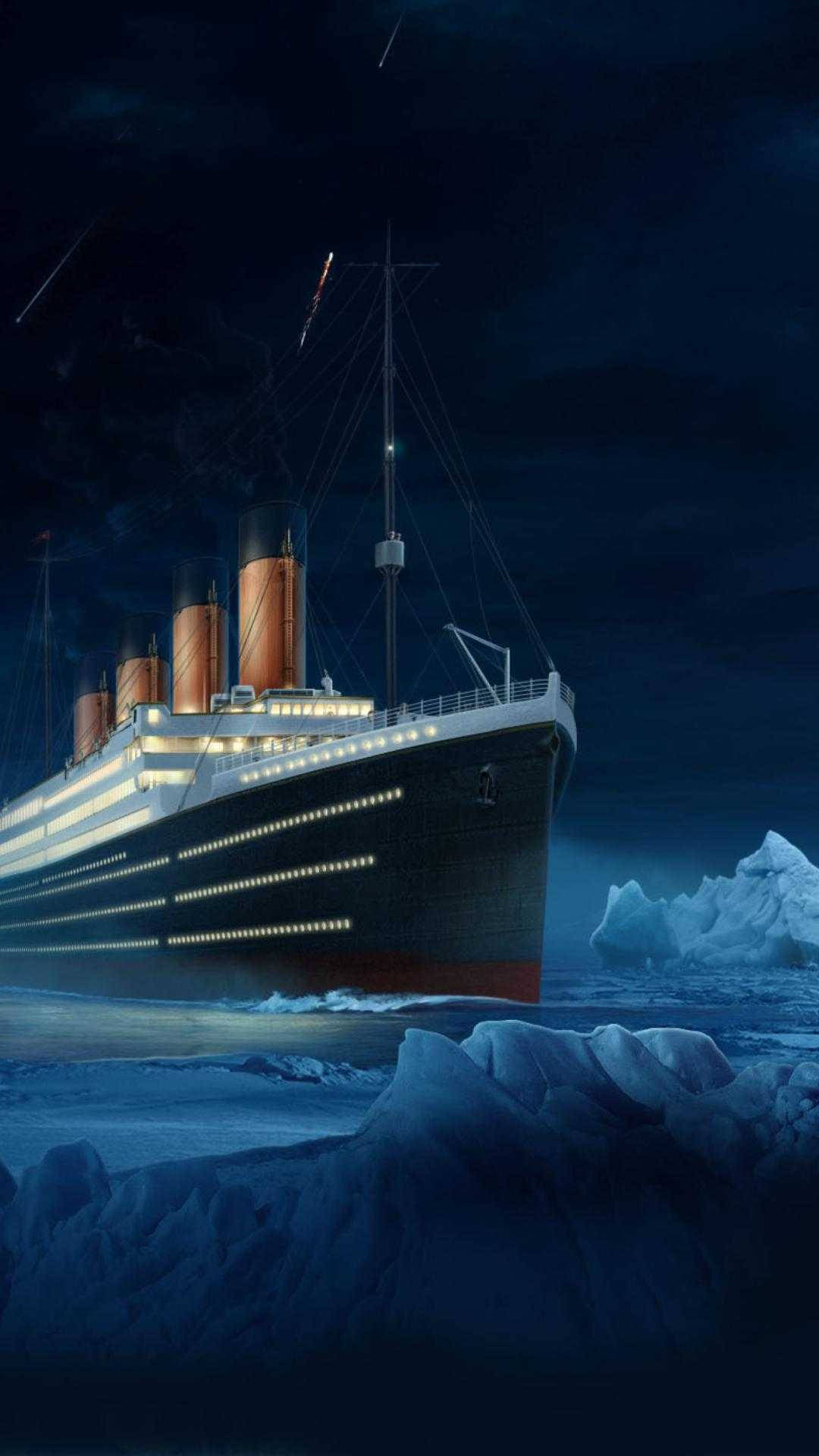 Titanic, glaciers, icy waters, Full HD Phone Wallpaper