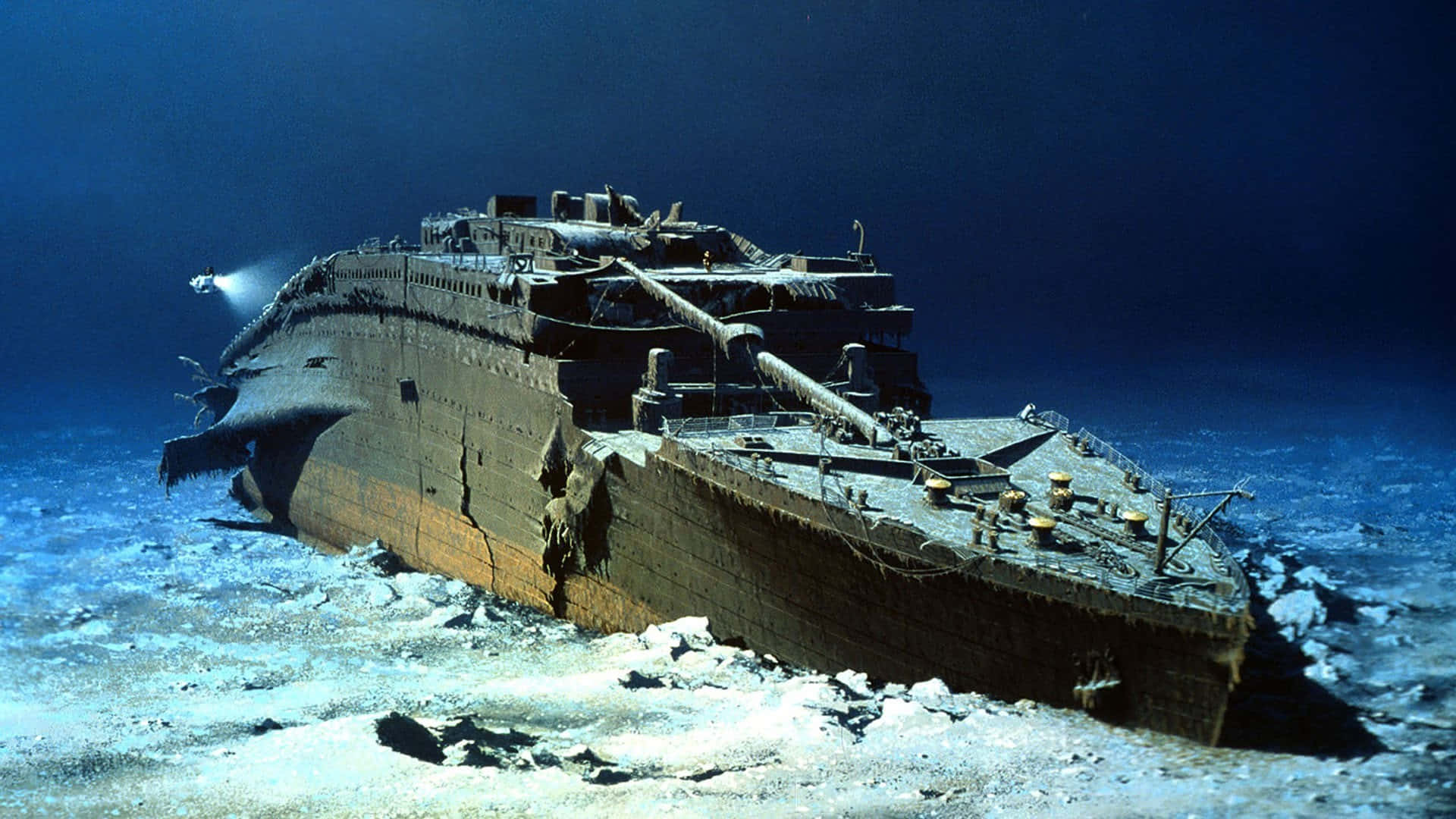 Titanic, underwater remains, rusted hull, Full HD Desktop Wallpaper