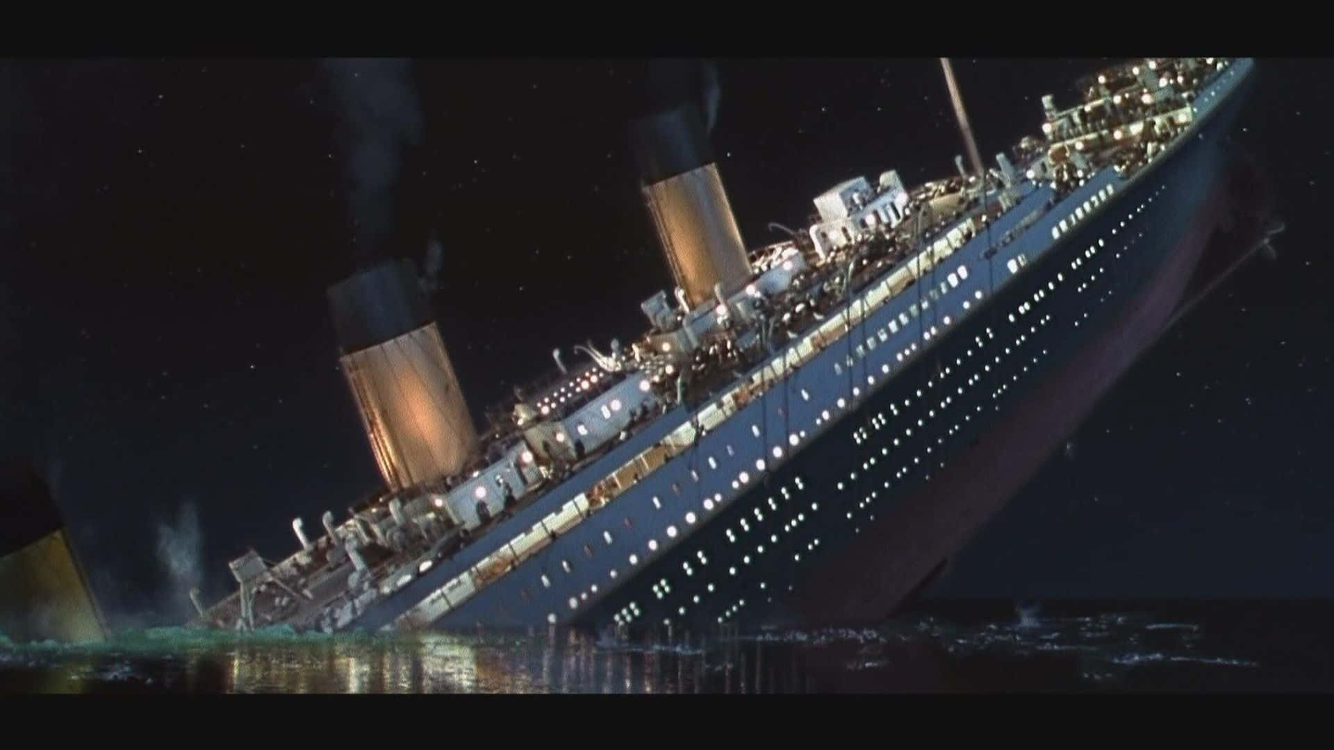 Titanic Wreck, night, starly sky, Full HD Desktop Wallpaper