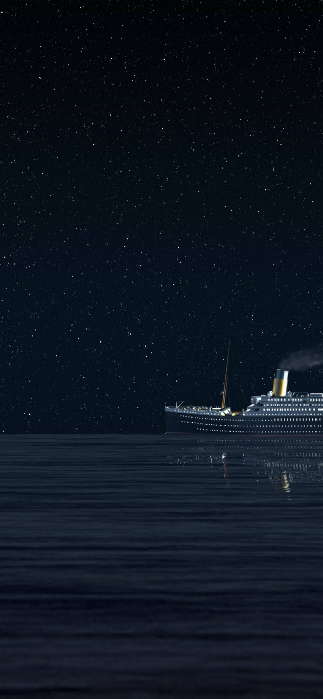 Titanic, starry night, ocean liner, Full HD Phone Wallpaper