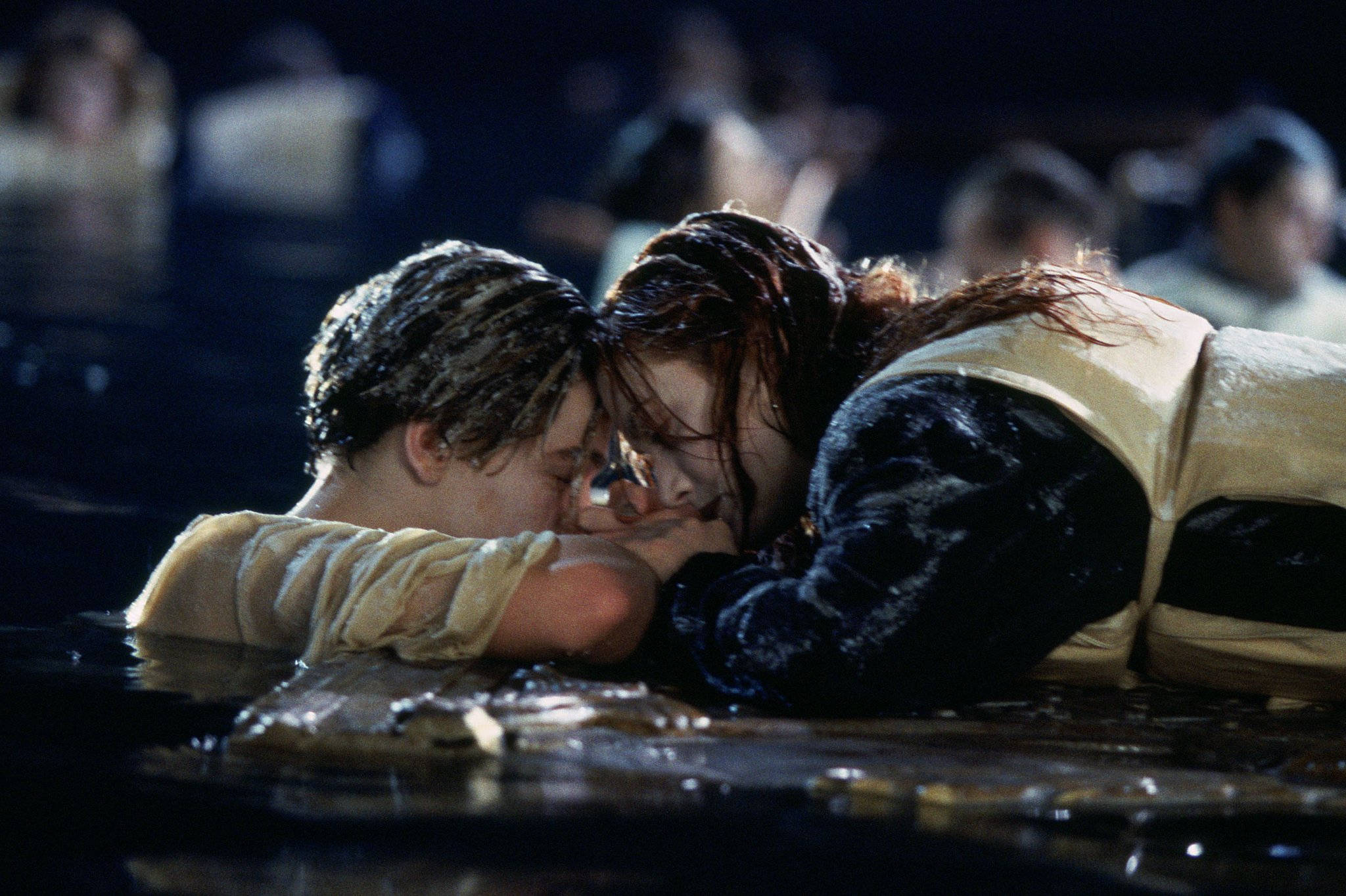Titanic, drowning scene, dark water, Full HD Desktop Wallpaper