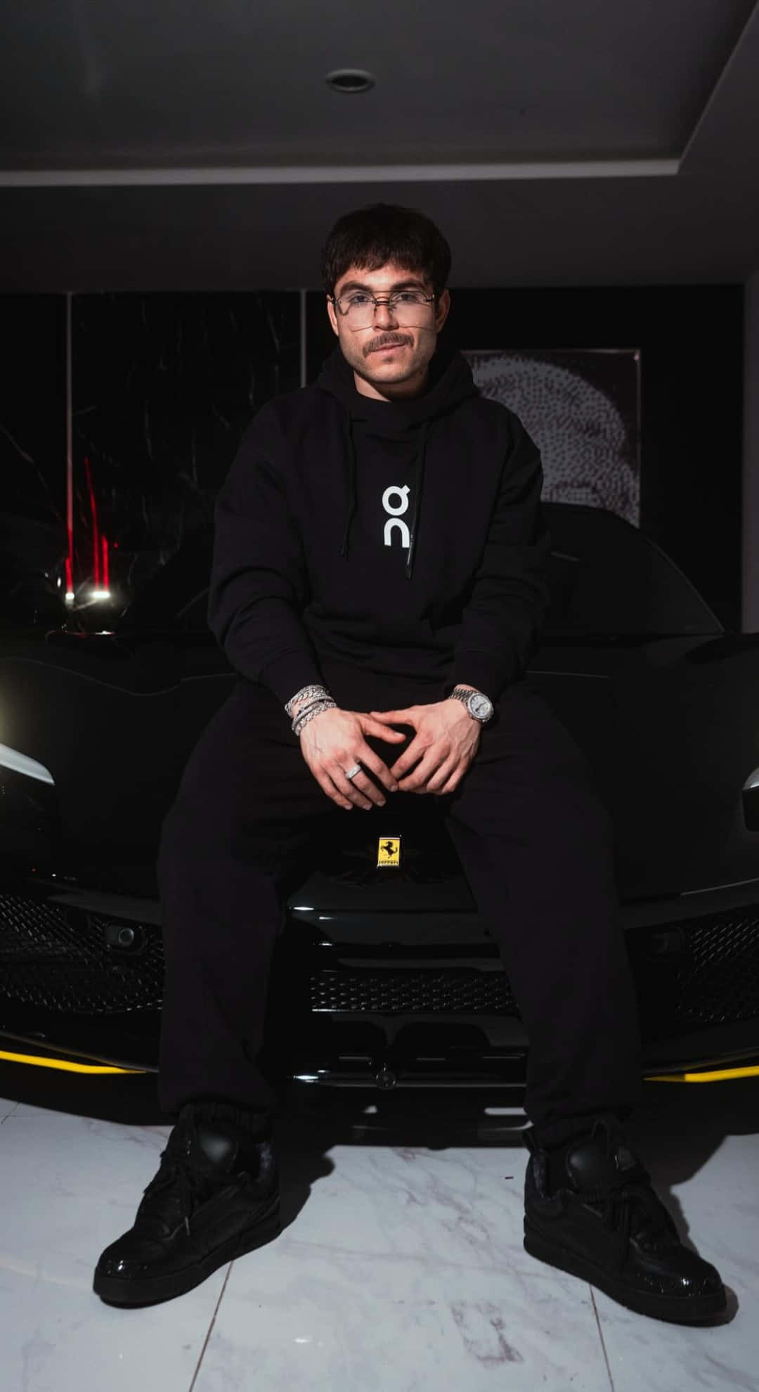 Tito Double P, black hoodie, glasses, Full HD Phone Wallpaper