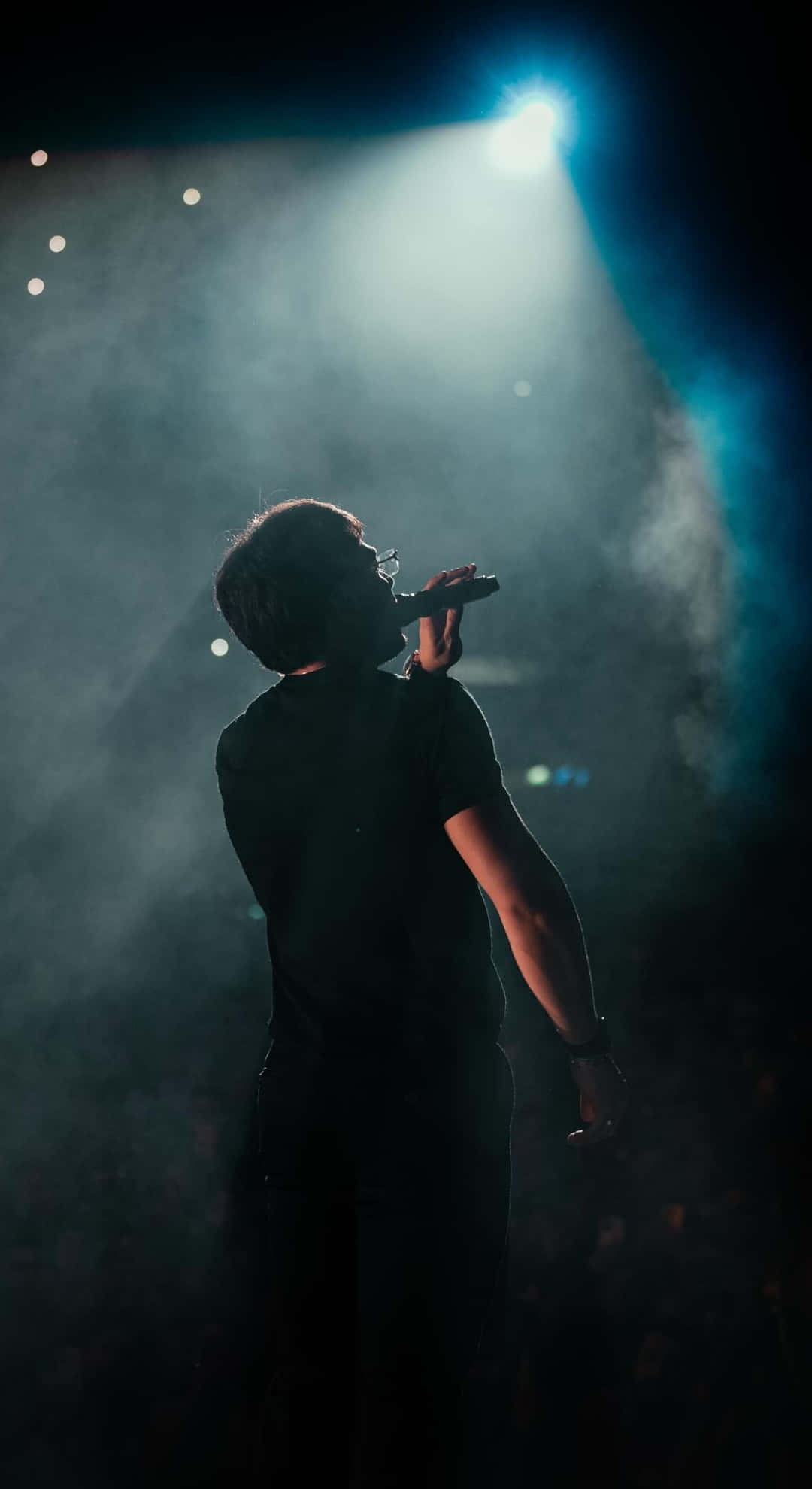 Tito Double P, stage spotlight, smoky darkness, Full HD Phone Wallpaper