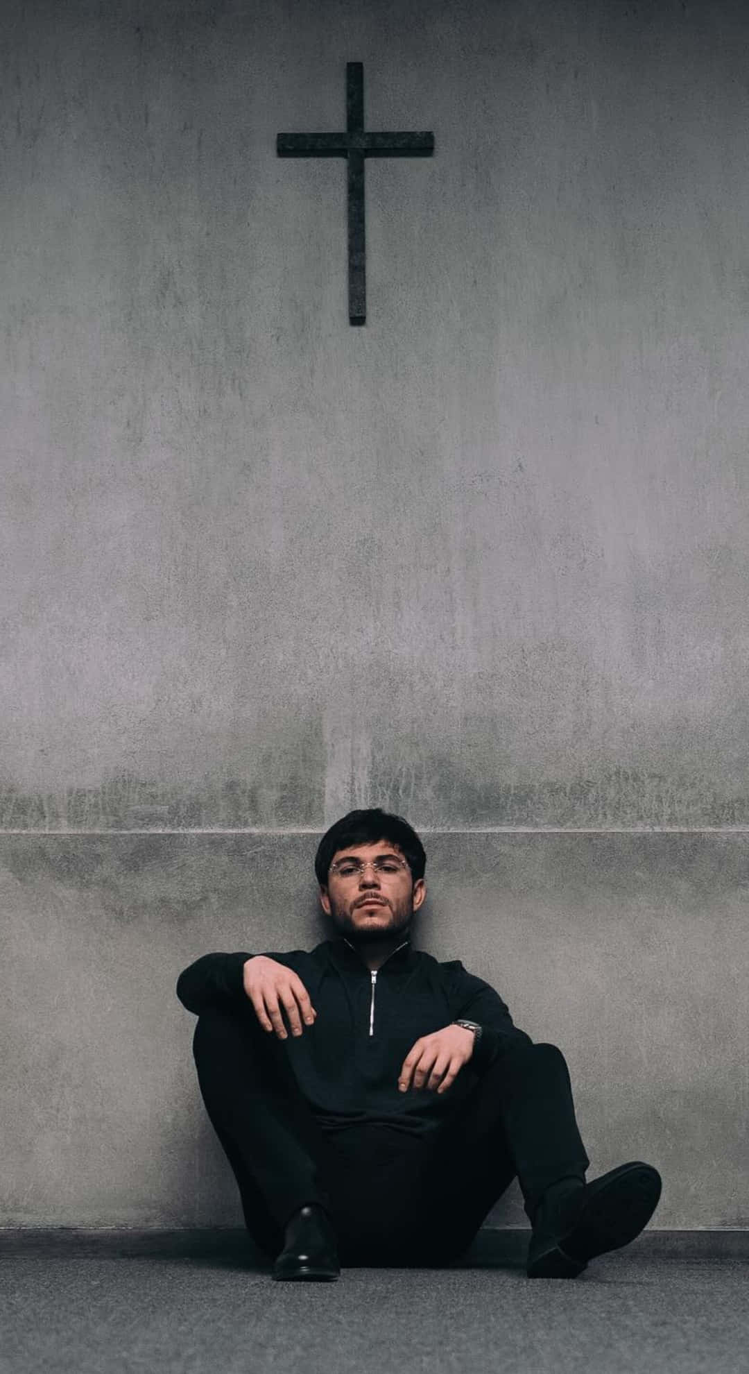 Tito Double P, black, gray concrete wall, Full HD Phone Wallpaper