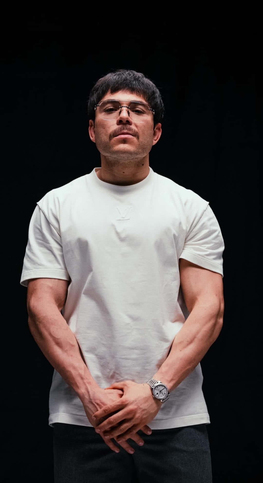 Tito Double P, glasses, white tshirt, Full HD Phone Wallpaper
