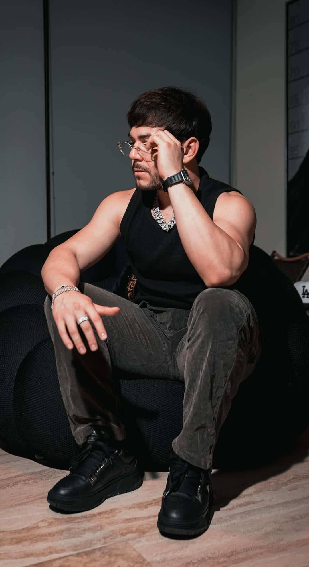 Tito Double P, dark hair, glasses, Full HD Phone Wallpaper