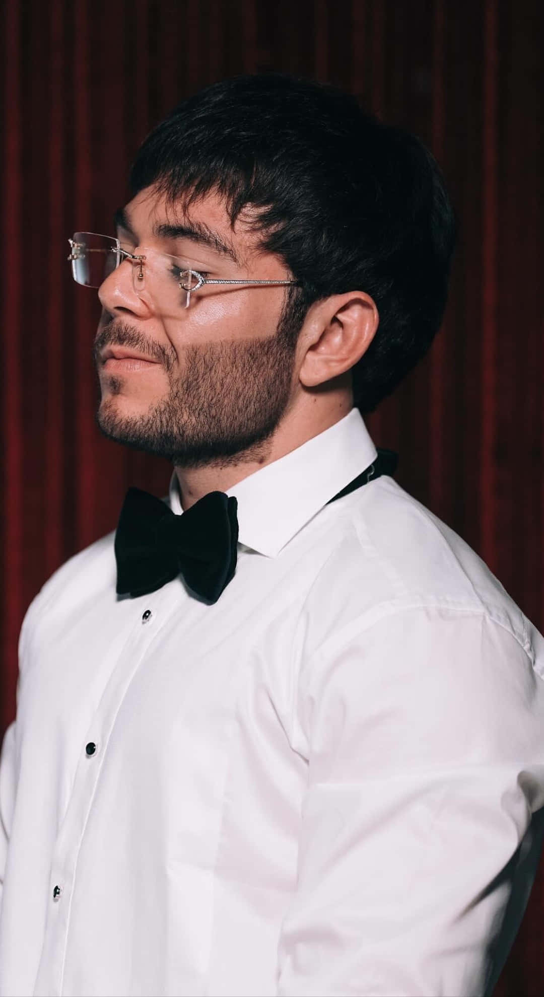 Tito Double P, white dress shirt, black bow tie, Full HD Phone Wallpaper