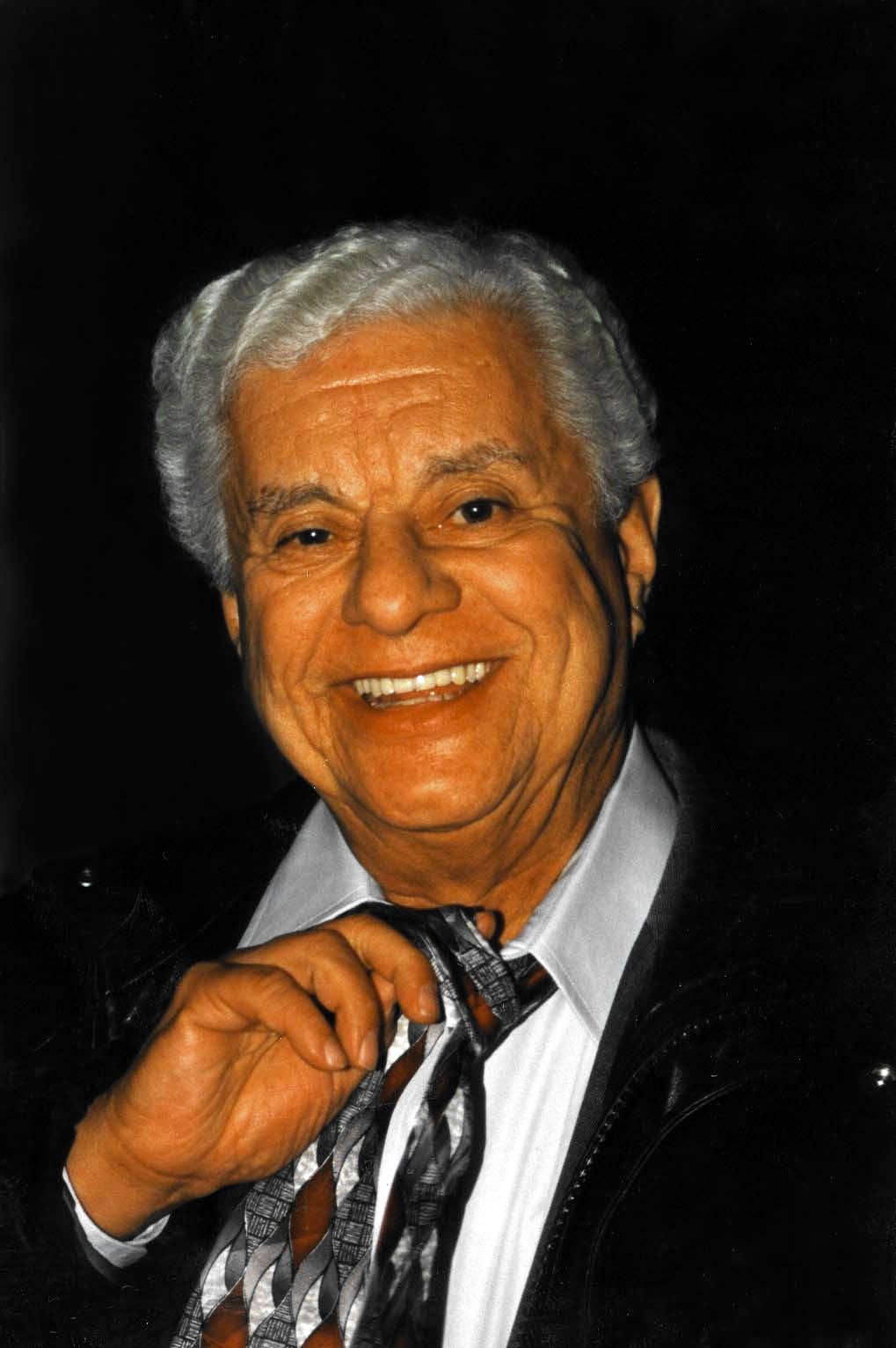 Tito Puente, white hair, patterned tie, HD Phone Wallpaper