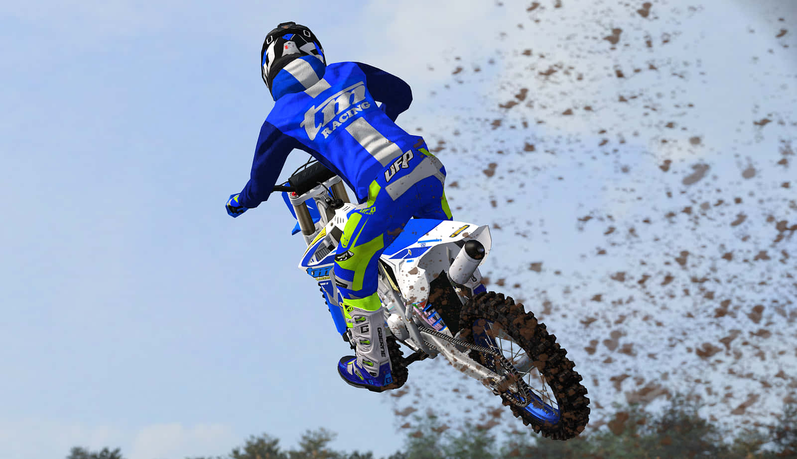 T M Racing, motocross rider, blue gear, HD Desktop Wallpaper