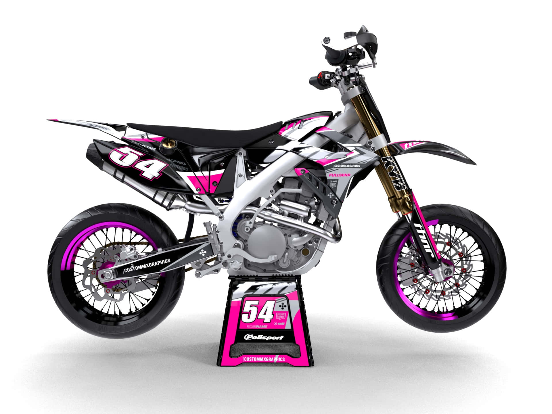 T M Racing, motocross bike, number 54, Full HD Desktop Wallpaper