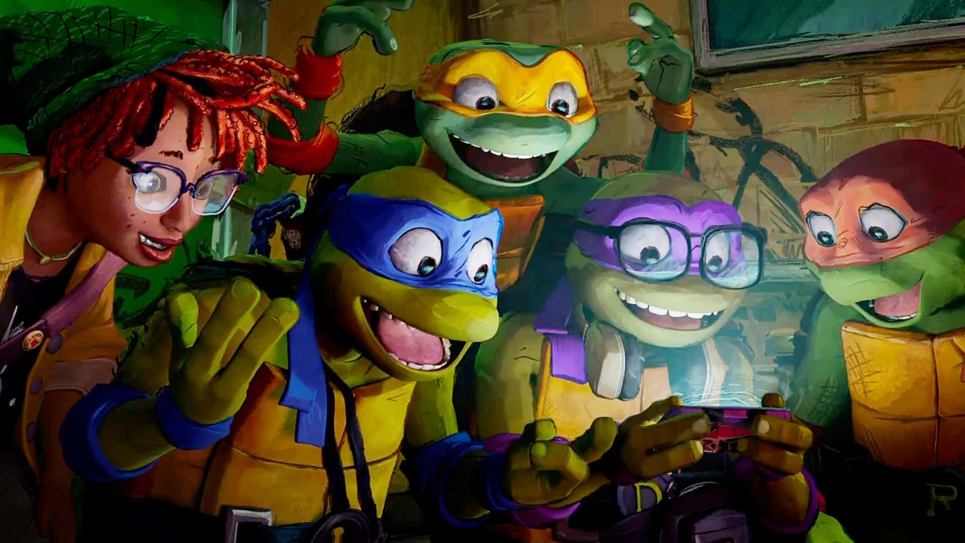 Tmnt Mutant Mayhem, animated turtles, colorful masks, Full HD Desktop Wallpaper