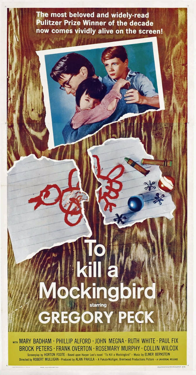 To Kill a Mockingbird, vintage movie poster, torn paper collage, HD Phone Wallpaper