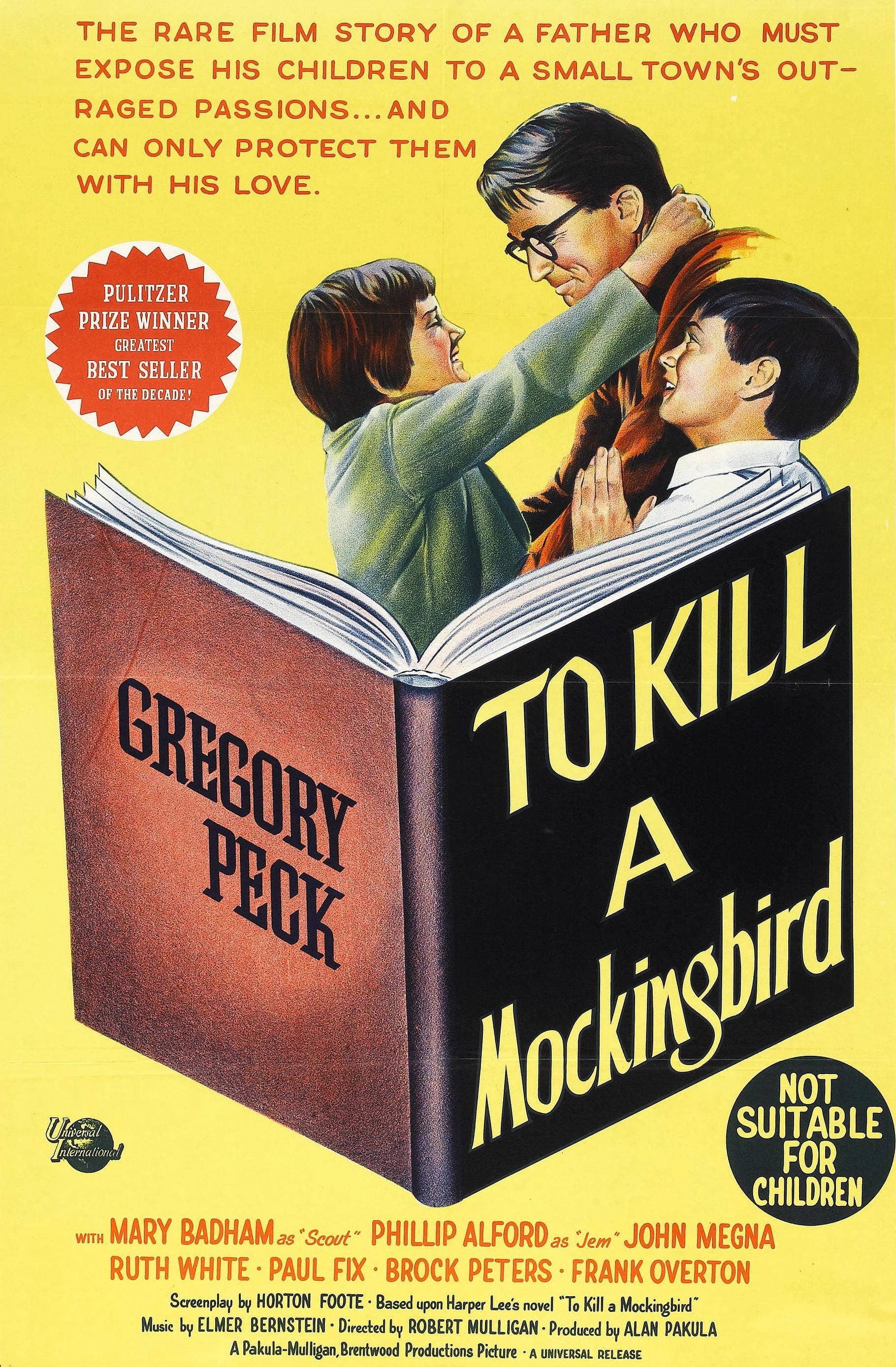 To Kill A Mockingbird, book design poster, three children, 2K Phone Wallpaper