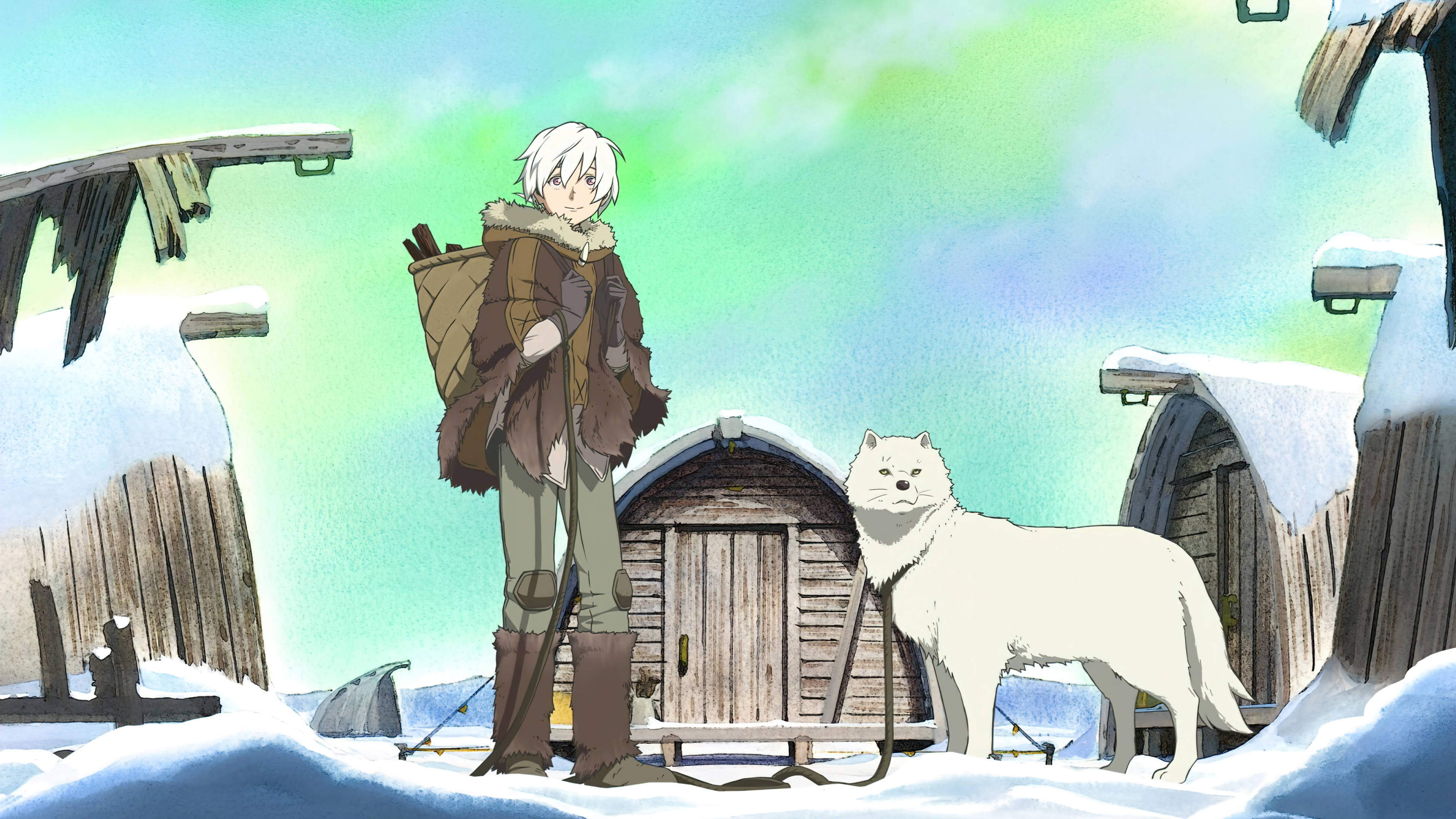 To Your Eternity, white-haired anime boy, wolf companion, 4K Desktop Wallpaper