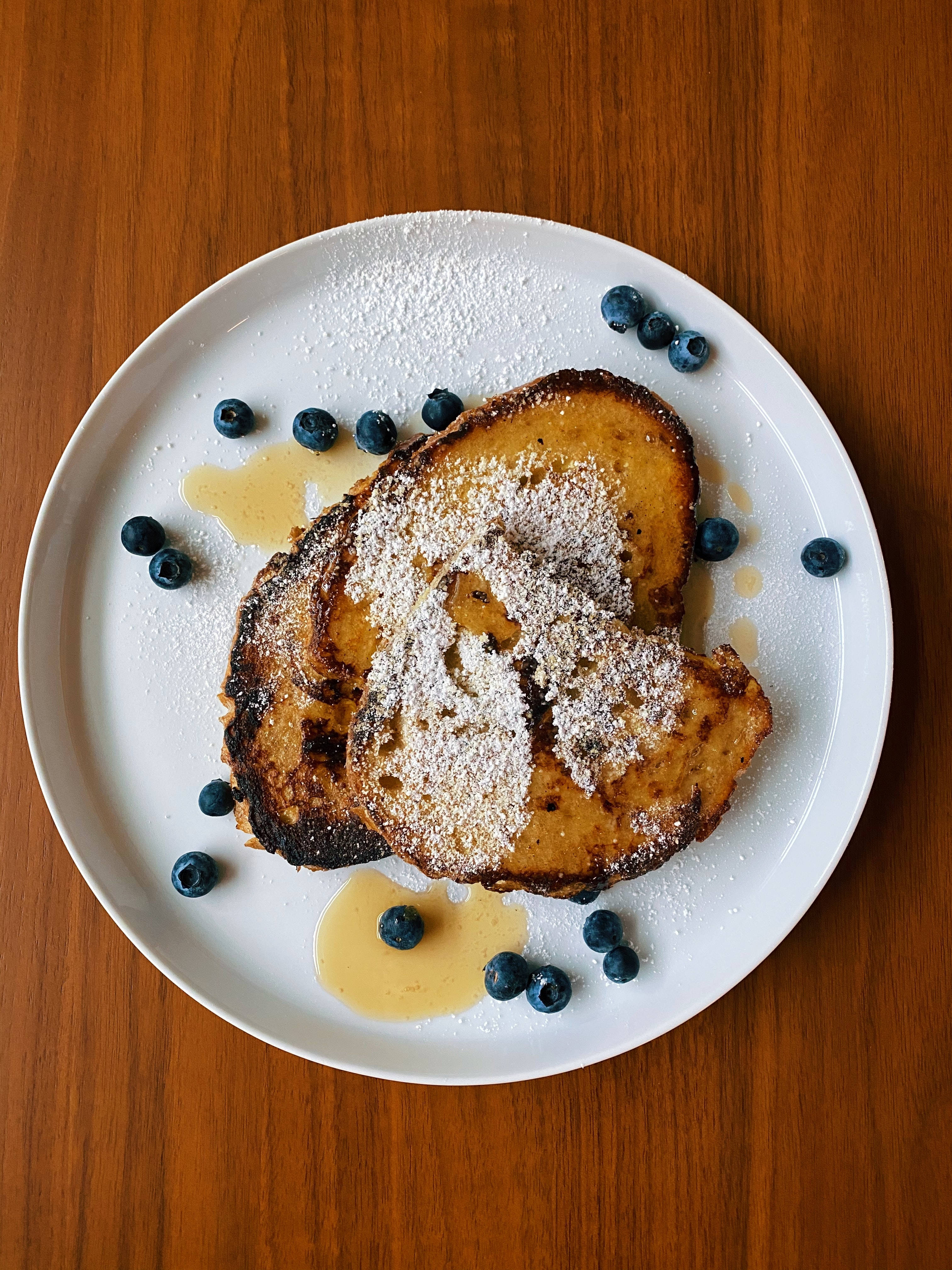 Classic French Toast Delight, golden French toast, powdered sugar, 4K Phone Wallpaper