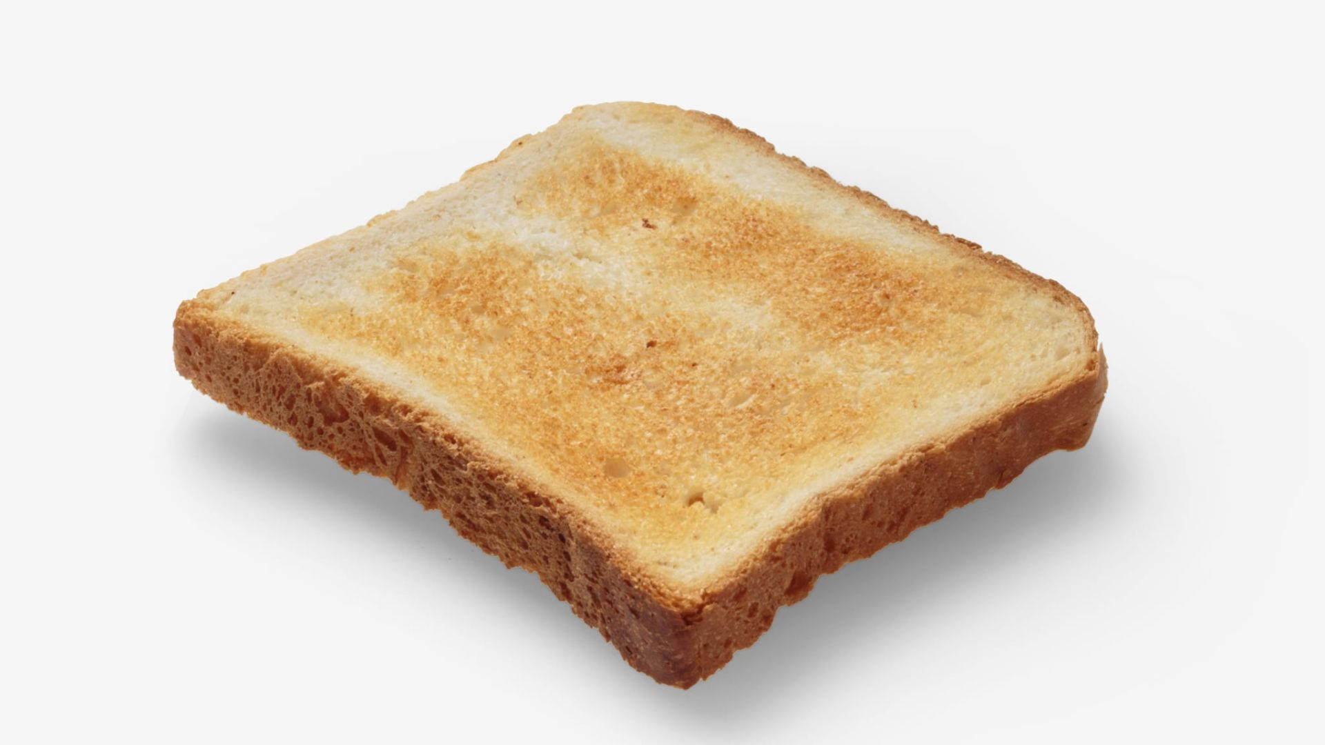 toasted sliced bread, golden-brown edges, clean white background, Full HD Desktop Wallpaper