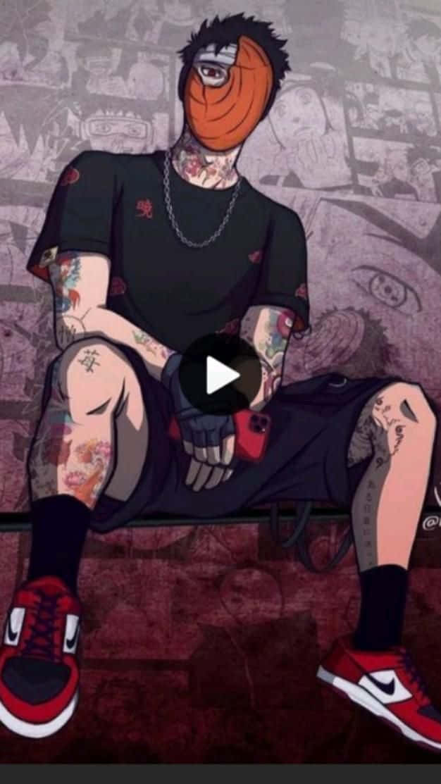 Tobi iPhone, anime character, orange mask, SD Phone Wallpaper