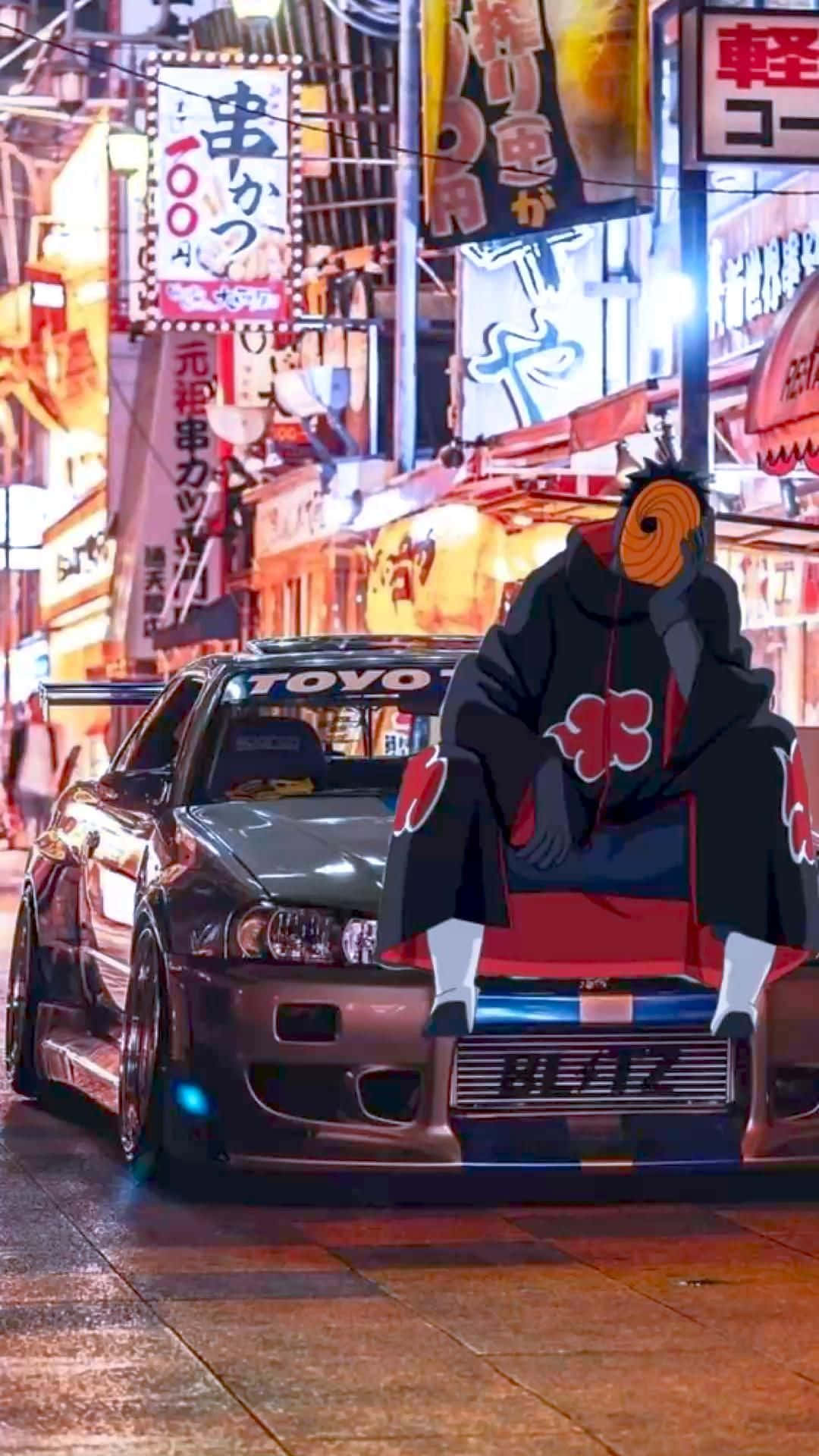 Tobi iPhone, anime character, modified sports car, Full HD Phone Wallpaper