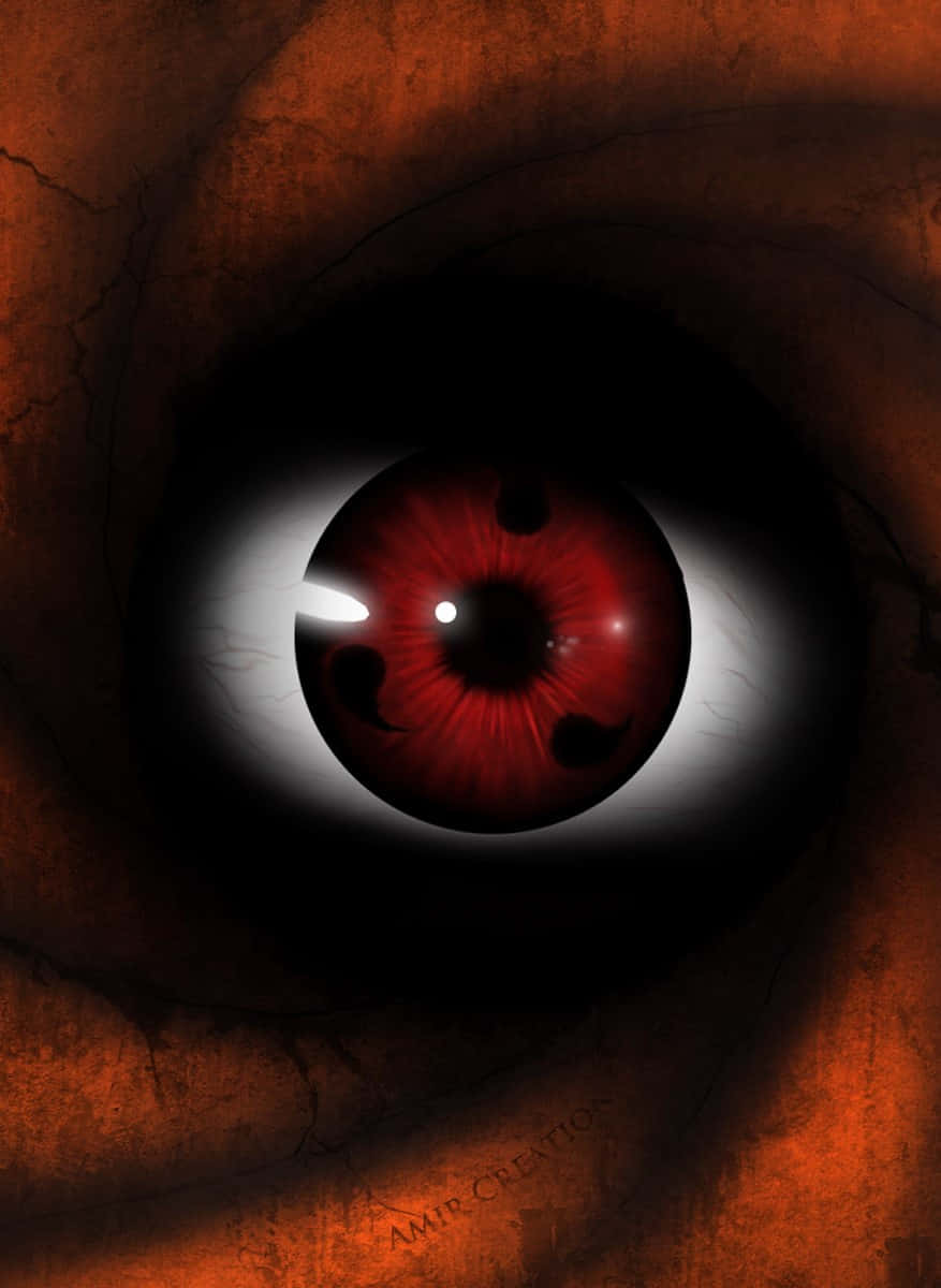 Tobi iPhone, glowing red eye, black tomoe patterns, SD Phone Wallpaper