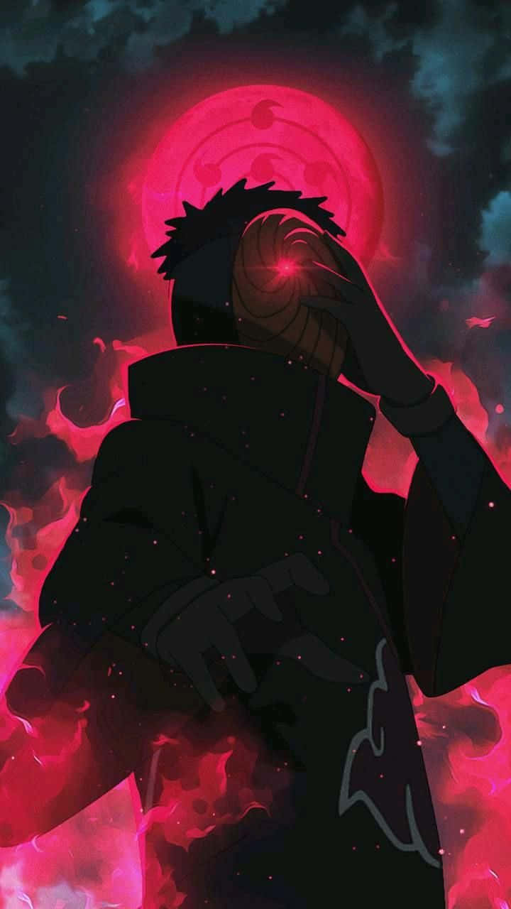 Tobi iPhone, dark-haired anime character, black cloak, HD Phone Wallpaper