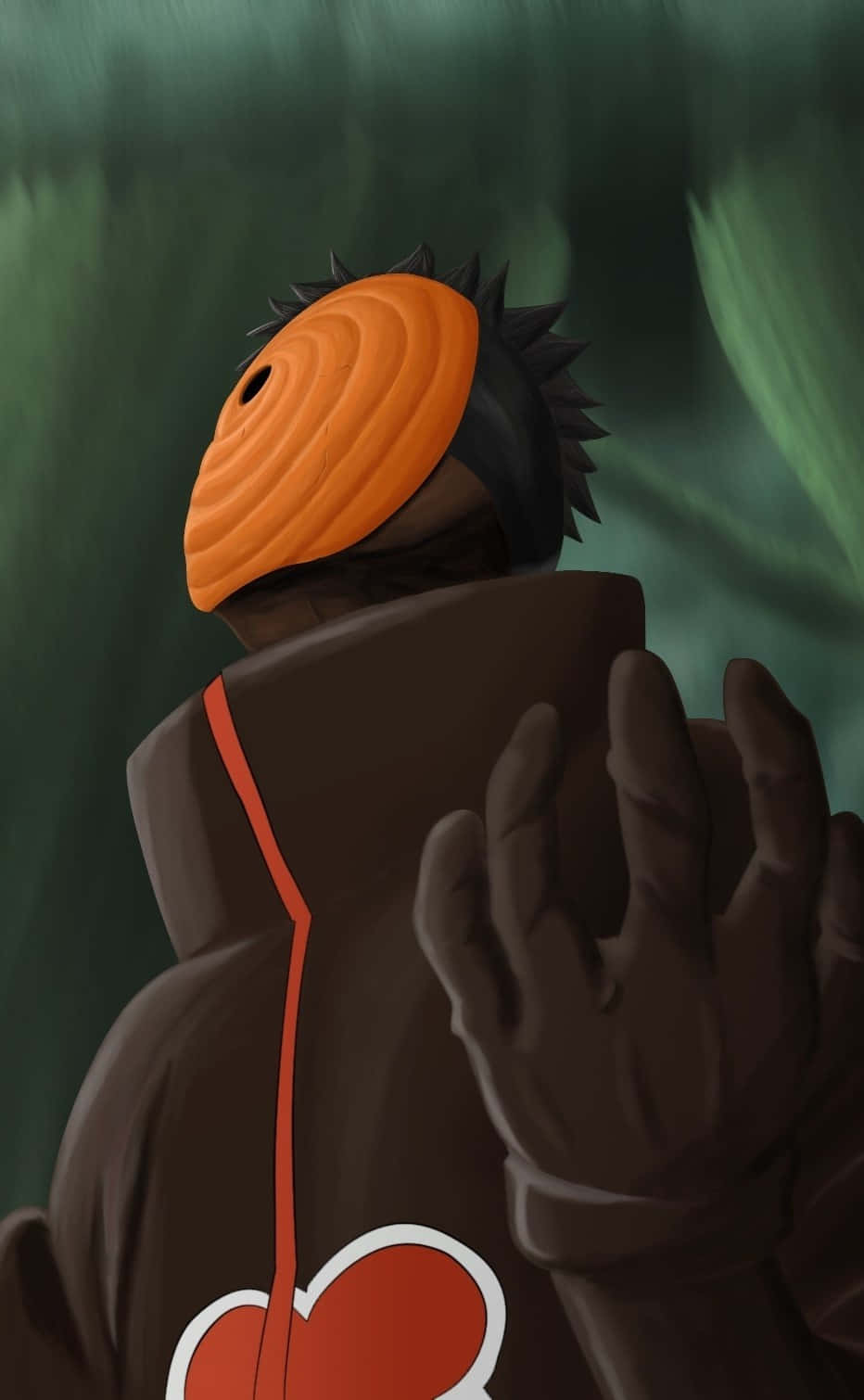 Tobi iPhone, masked anime character, dark cloak, HD Phone Wallpaper