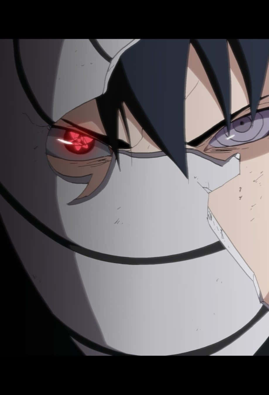 Tobi iPhone, anime character, glowing red eye, HD Phone Wallpaper
