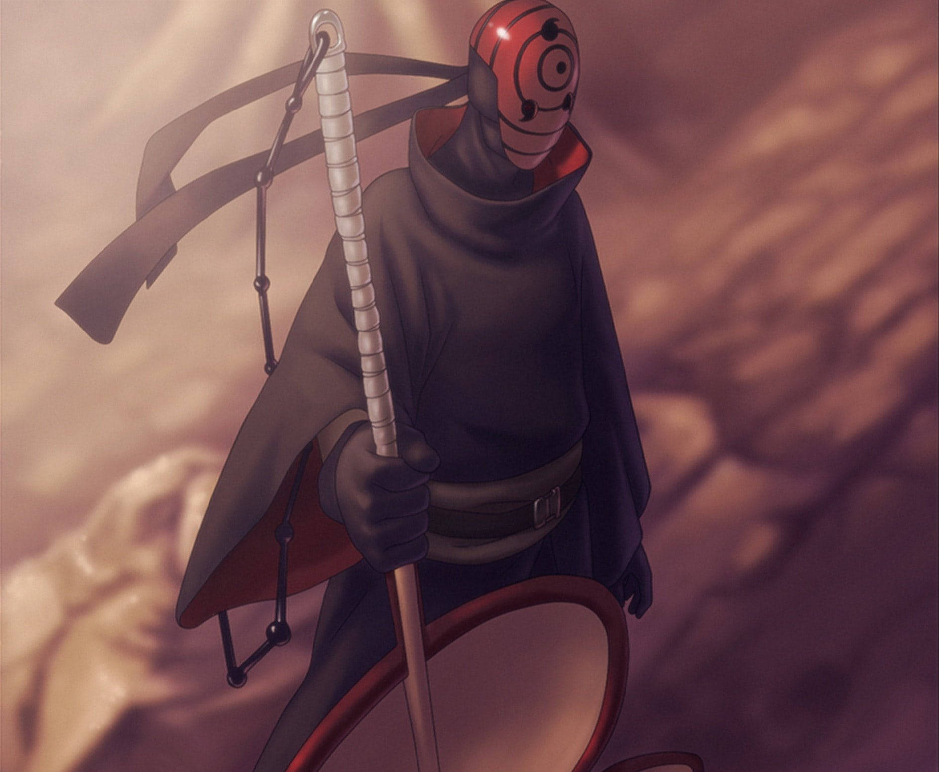 Tobi Naruto, war fan, masked anime ninja, HD Desktop Wallpaper