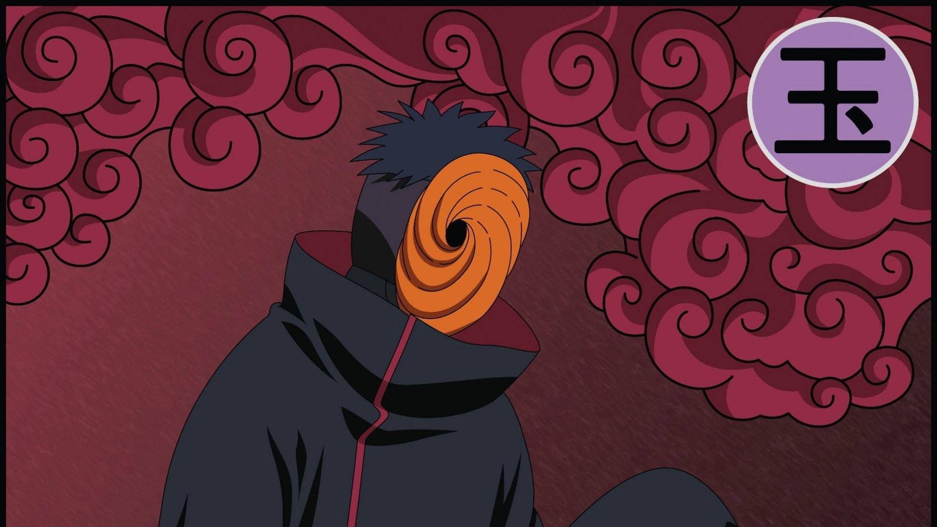 Tobi Naruto, spiky hair, spiral mask, Full HD Desktop Wallpaper