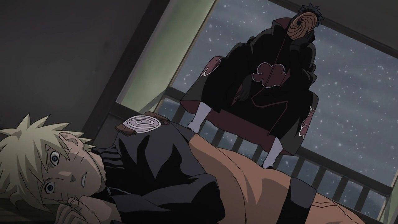 Tobi Naruto, cloaked figure, starry night sky, HD Desktop Wallpaper