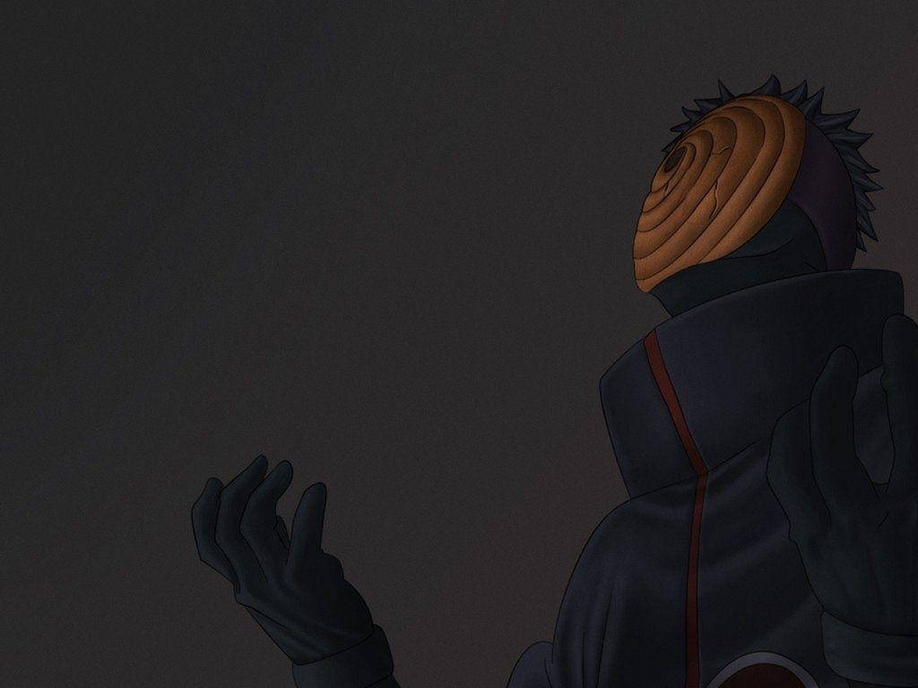Tobi Naruto, masked anime character, dark cloak, SD Desktop Wallpaper
