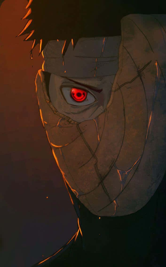 Tobi Mask, Naruto, cracked mask, SD Phone Wallpaper